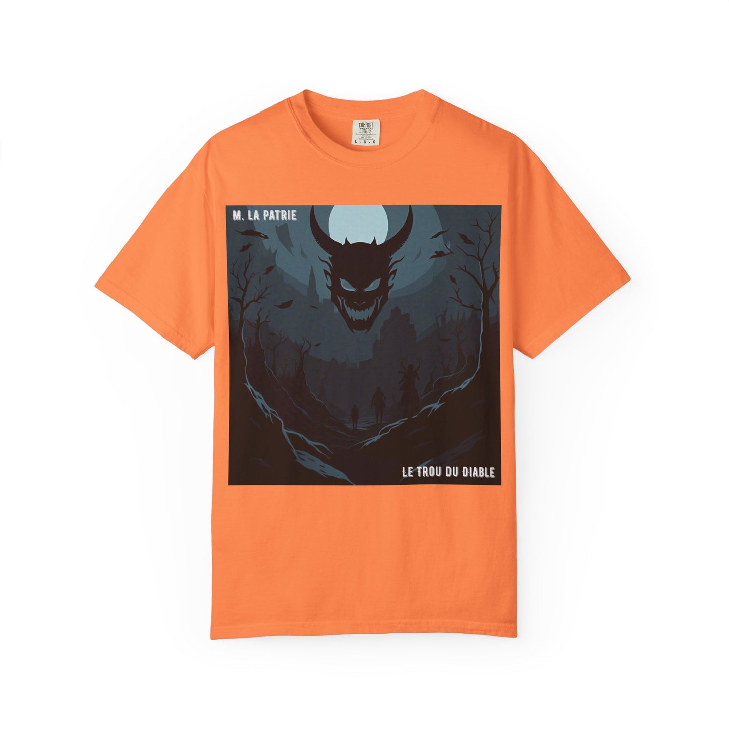 Mysterious Graphic Tee, Unisex Garment-Dyed T-Shirt, Dark Fantasy Shirt, Gift for Adventurers, Halloween Apparel, Unique Artwear
