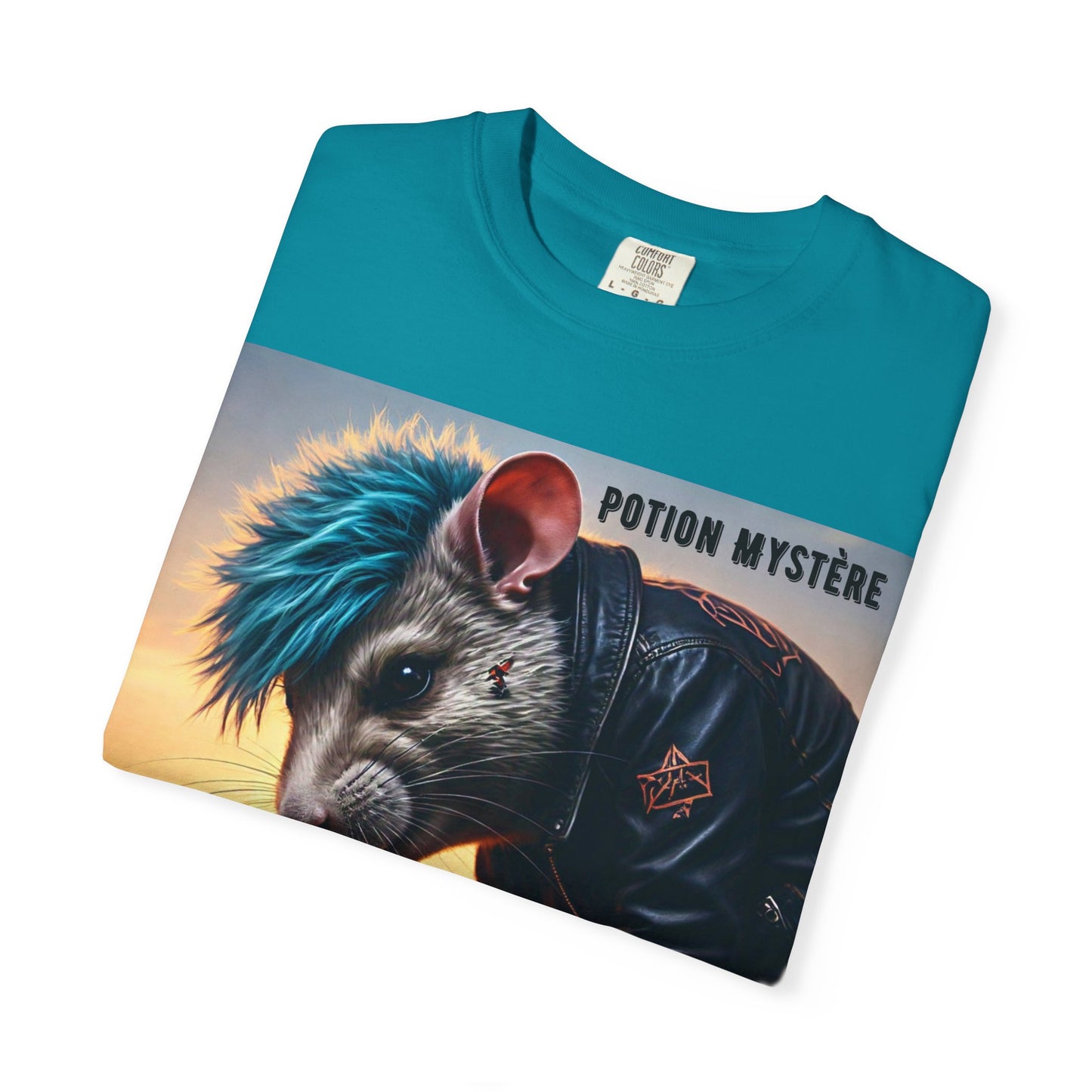 Mystical Punk Rat Toiling The Field Graphic T-Shirt | Unisex, Art Tee, Unique Animal Print, Gift for Animal Lovers, Casual Wear