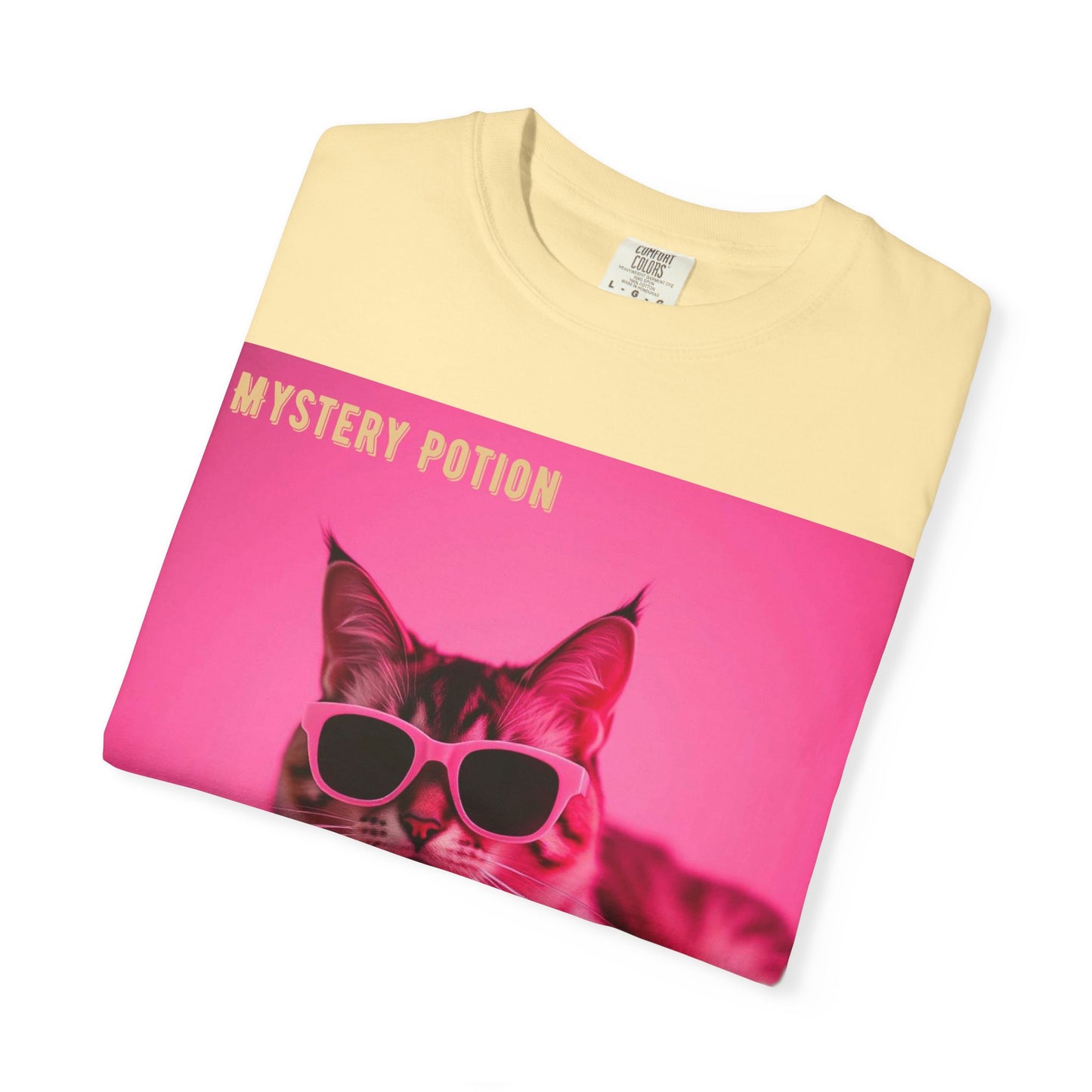 'Girl With An Attitude' by Mystery Potion, Cool Cat T-shirt, Fun Cat Tee, Gift for Cat Lovers, Casual Wear, Unique Fashion Statement, Attitude T-shirt