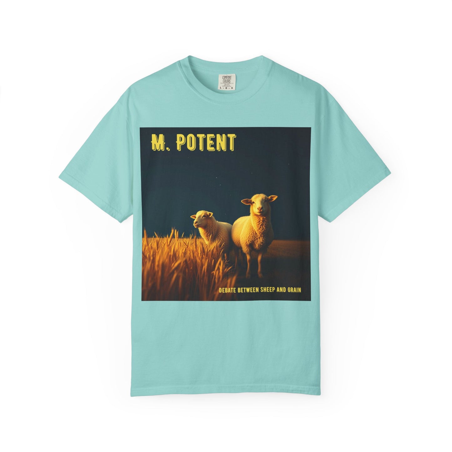 Debate Between Sheep and Grain by M. Potent, Sheep Graphic T-Shirt, Unisex Fashion Top, Farm Life Tee, Gift for Animal Lovers, Casual Everyday Wear