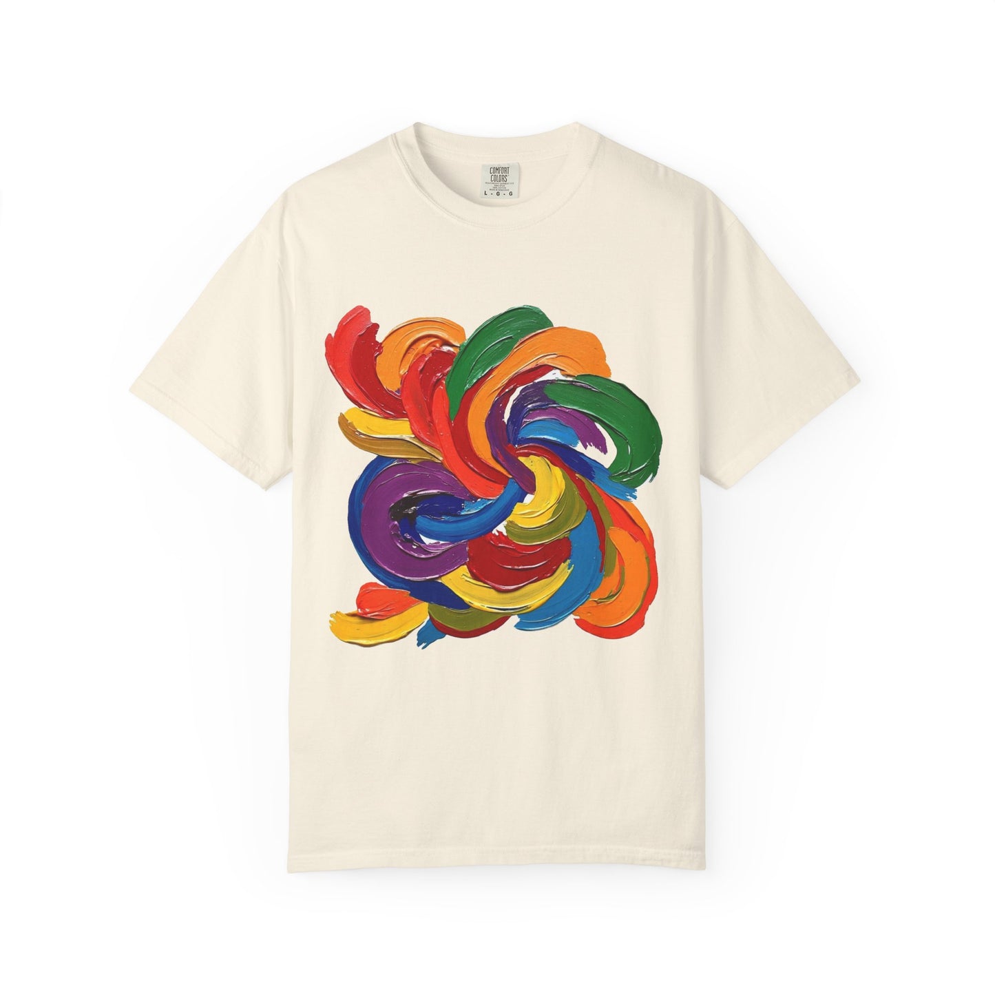 Colorful Swirl Unisex T-Shirt, Vibrant Art Tee, Casual Wear, Gift for Artists, Statement Shirt, Summer Outfit