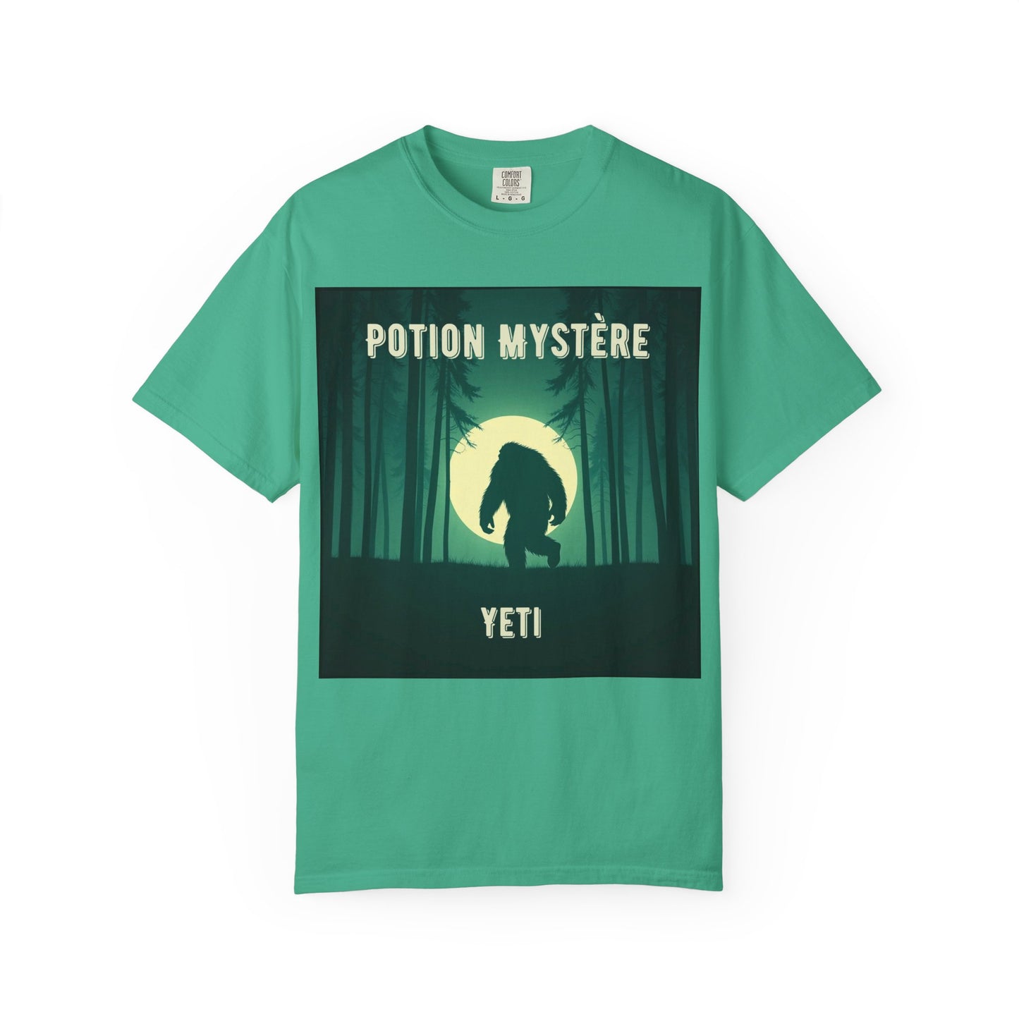 'Yeti' par Potion Mystère, Mysterious Yeti T-Shirt, Unisex Graphic Tee, Adventure Apparel, Gift for Explorers, Nature-Inspired Clothing for Sasquatch Lovers