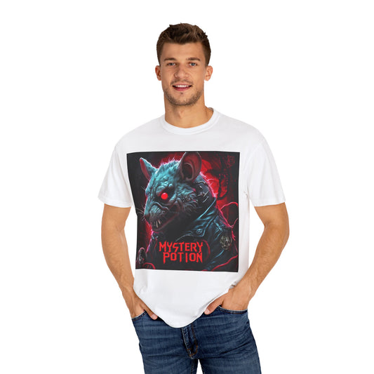 'Mystery Potion' Punk Rock Rat in Leather Jacket T-shirt, Rocker Tee, Original Logo