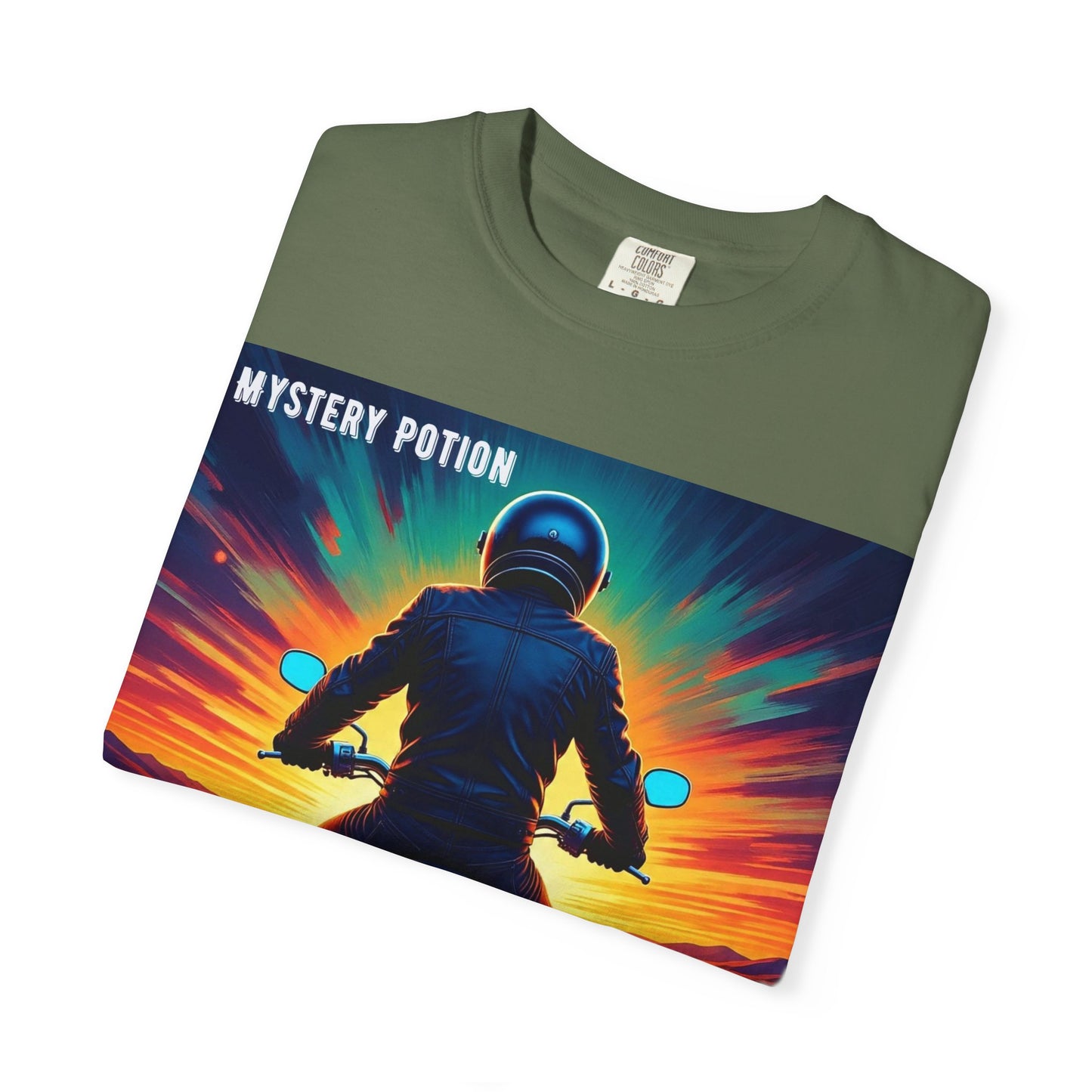 'The Road is Calling' by Mystery Potion Adventure T-Shirt, Motorcycle Gift, Road Trip Tee, Vintage Style Shirt, Unisex Graphic Tee, Outdoor Enthusiast Apparel