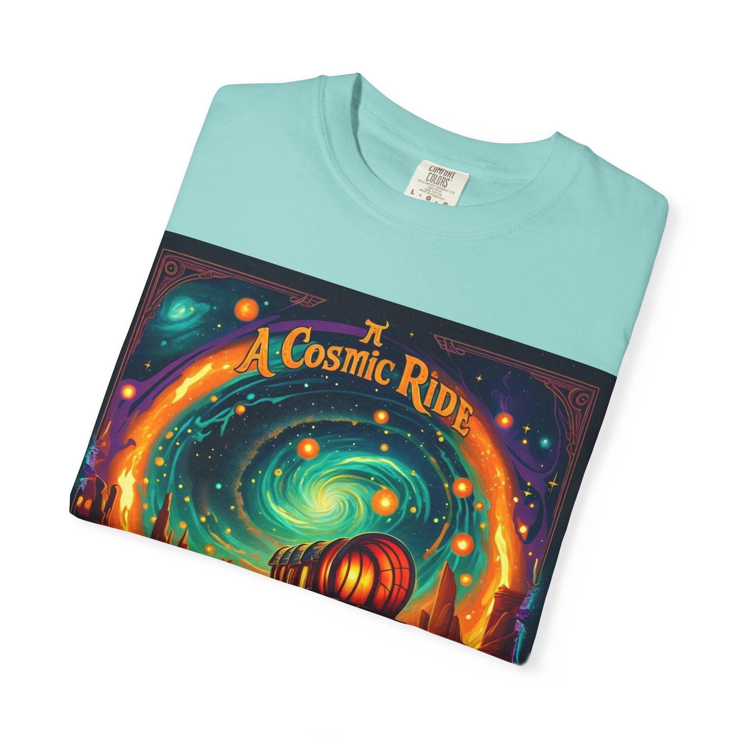 A Cosmic Ride by Mystery Potion T-Shirt, Unisex Graphic Tee, Country Western Festival Wear, Bohemian Style, Gift for Dreamers, Mystical Art Shirt