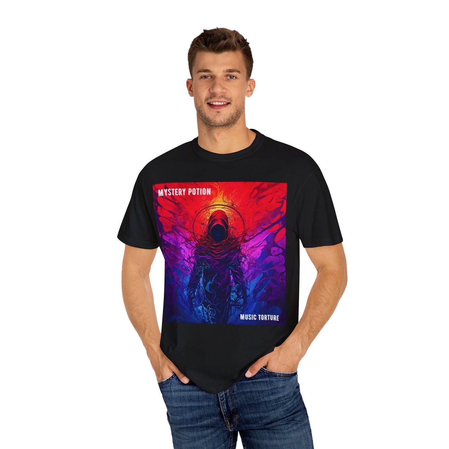 'Music Torture' by Mystery Potion Unisex Garment-Dyed T-shirt, Music Torture Tee, Vibrant Graphic Shirt, Cool Casual Wear, Gift for Music Lovers, [...]