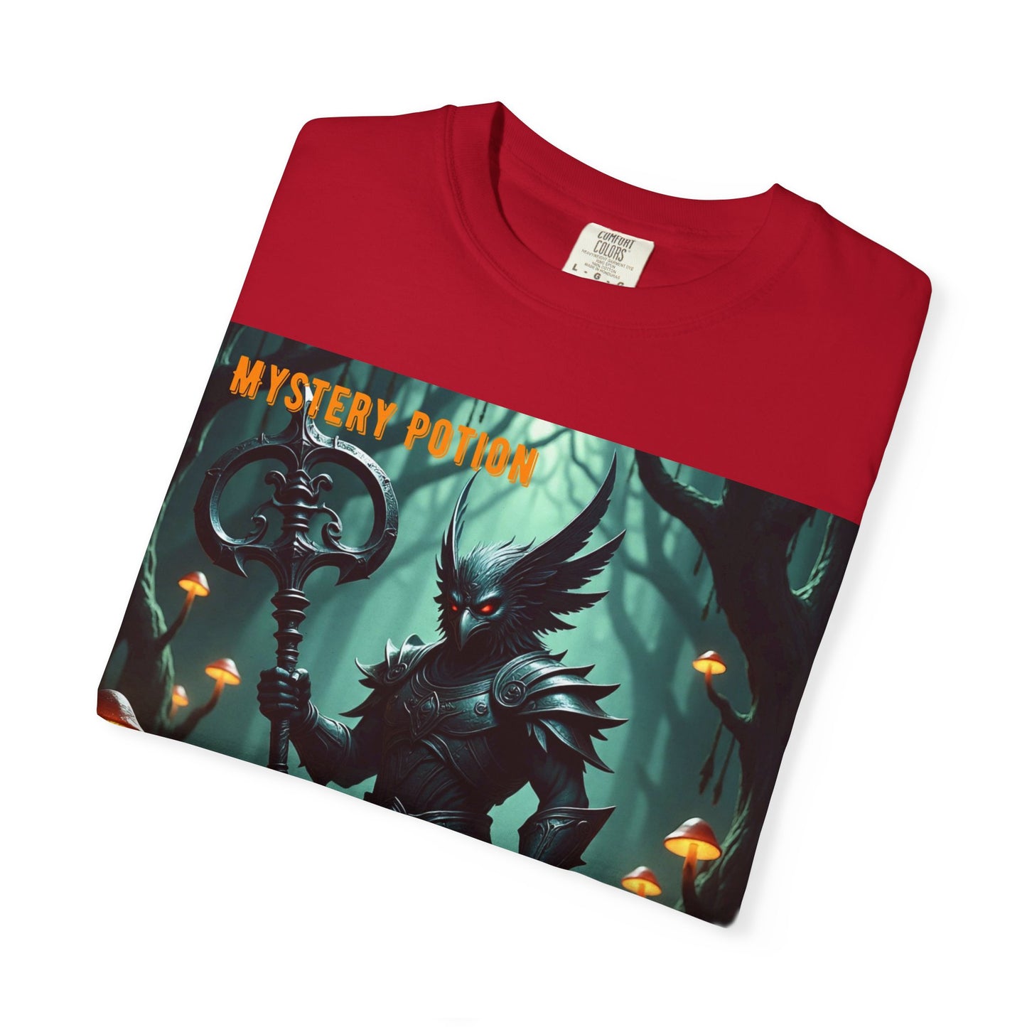 Mystical Āv-Maker Unisex Garment-Dyed T-shirt, Fantasy Apparel, Gift for Gamers, Witchy T-shirt, Mystery Potion Design, Unisex Tee
