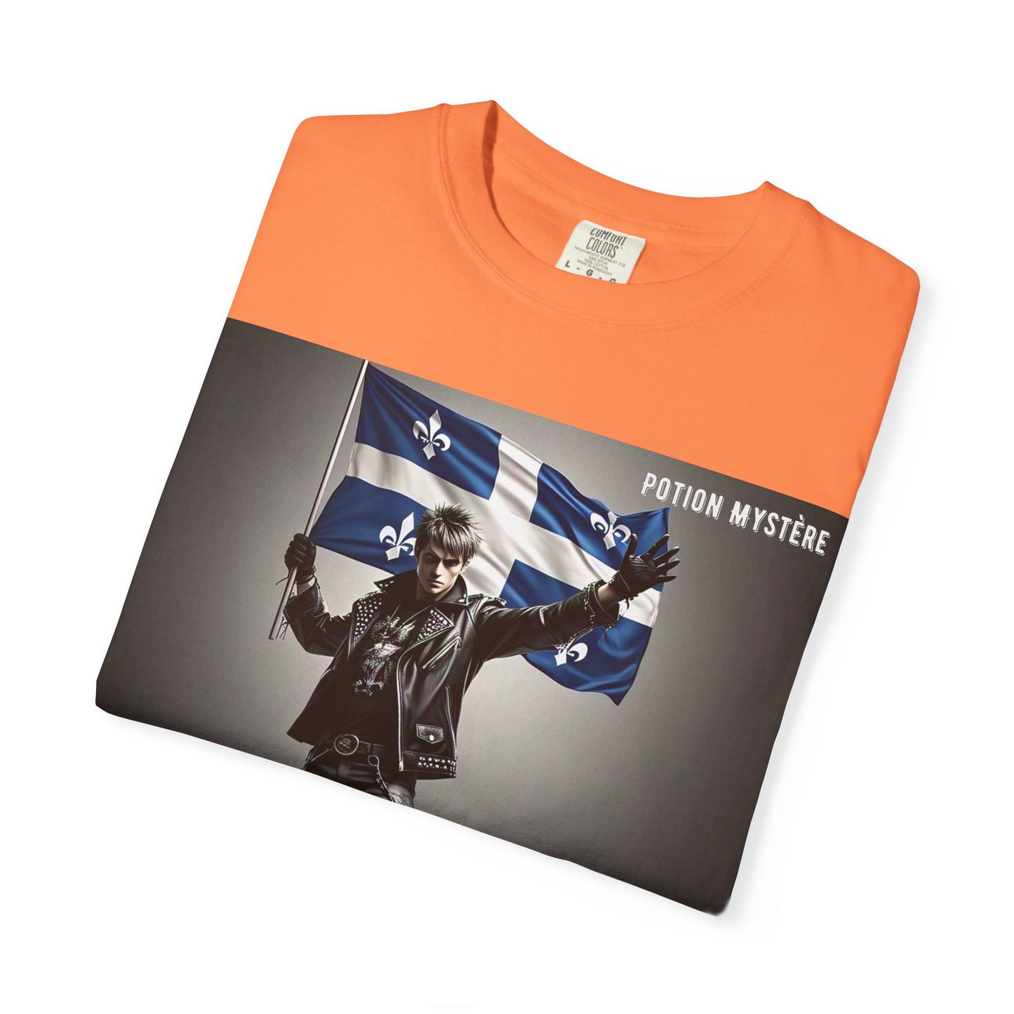 Vibrant Unisex Garment-Dyed T-Shirt, Cozy Casual Wear, Perfect Gift for Men & Women, Statement Tee for Quebec Patriotic Celebrations