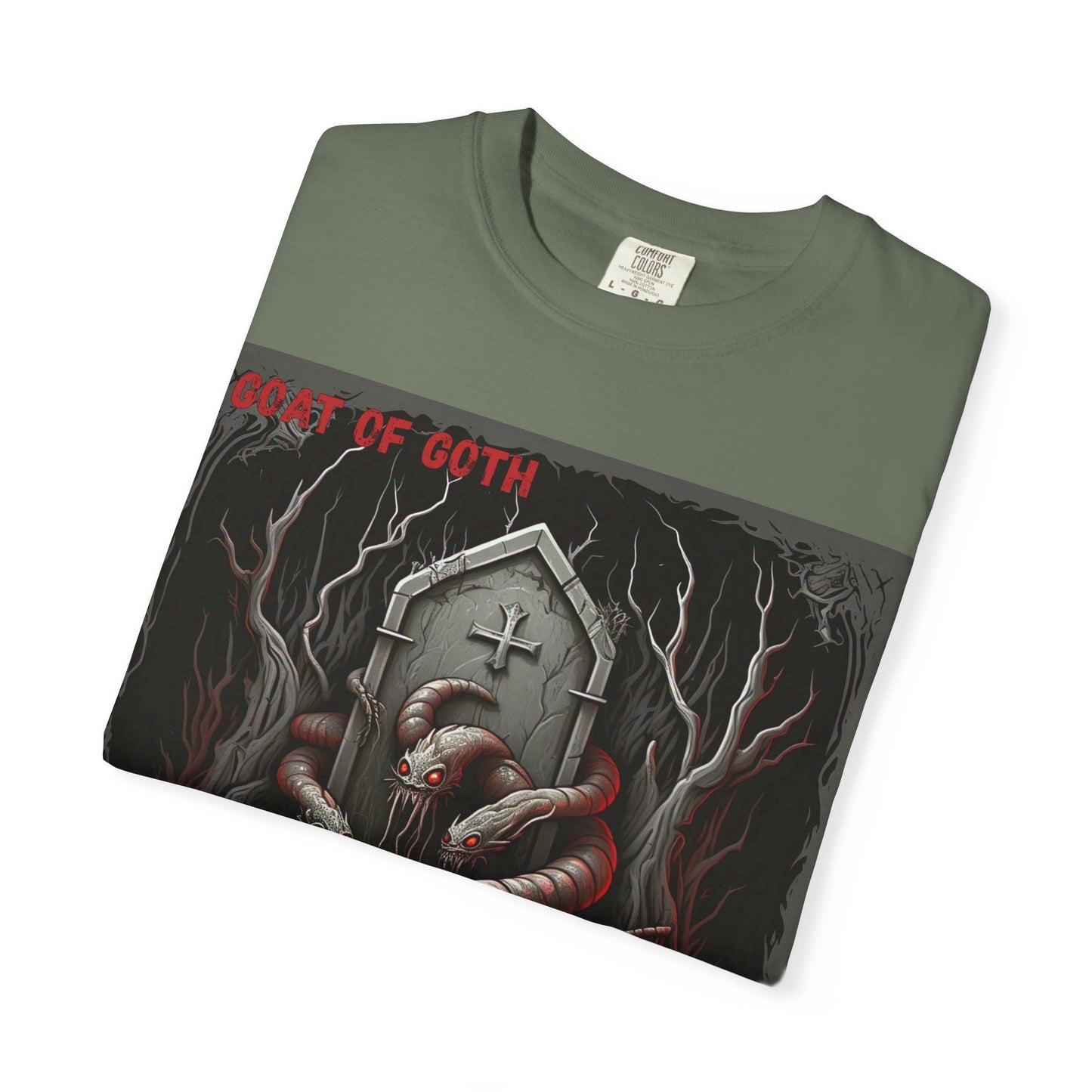 'Ignis An Terra' by GOAT of Goth, Gothic Graphic T-Shirt, Dark Aesthetic Tee, Unisex Halloween Shirt, Unique Gift for Horror Lovers, Casual Everyday Wear