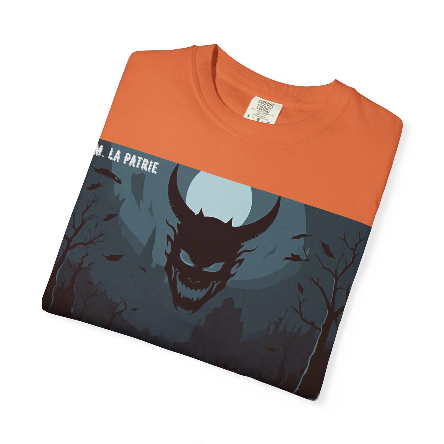 Mysterious Graphic Tee, Unisex Garment-Dyed T-Shirt, Dark Fantasy Shirt, Gift for Adventurers, Halloween Apparel, Unique Artwear
