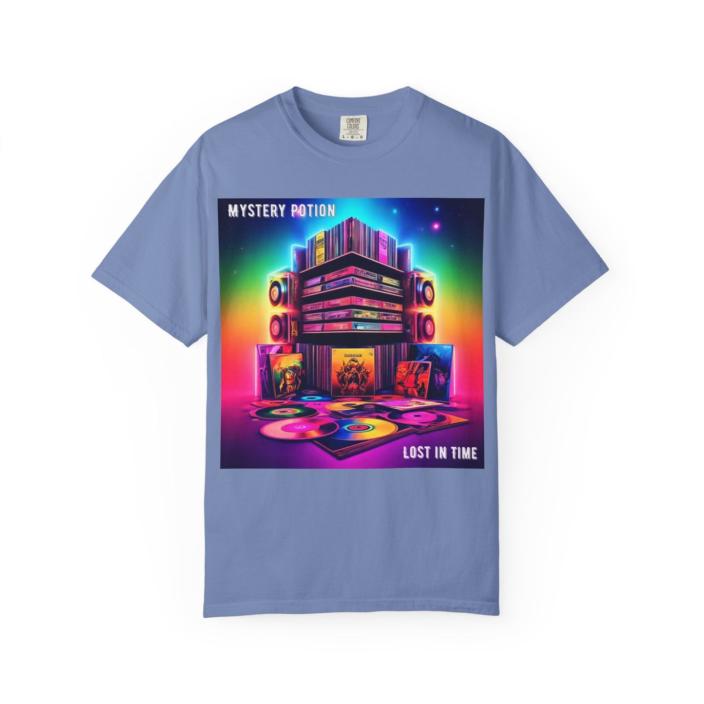Lost In Time Vintage Vibe T-Shirt - Mystery Potion Graphic Tee, Unisex Casual Wear, Retro Music Lovers, Festival Apparel, Gift Idea