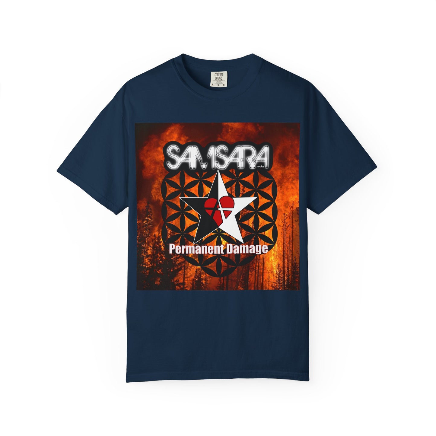 'Permanent Damage' by Samsara, Bold Graphic T-Shirt, Music Festival Gear, Unisex Casual Tee, Unique Gift for Friends, Statement Apparel, Concert Outfit