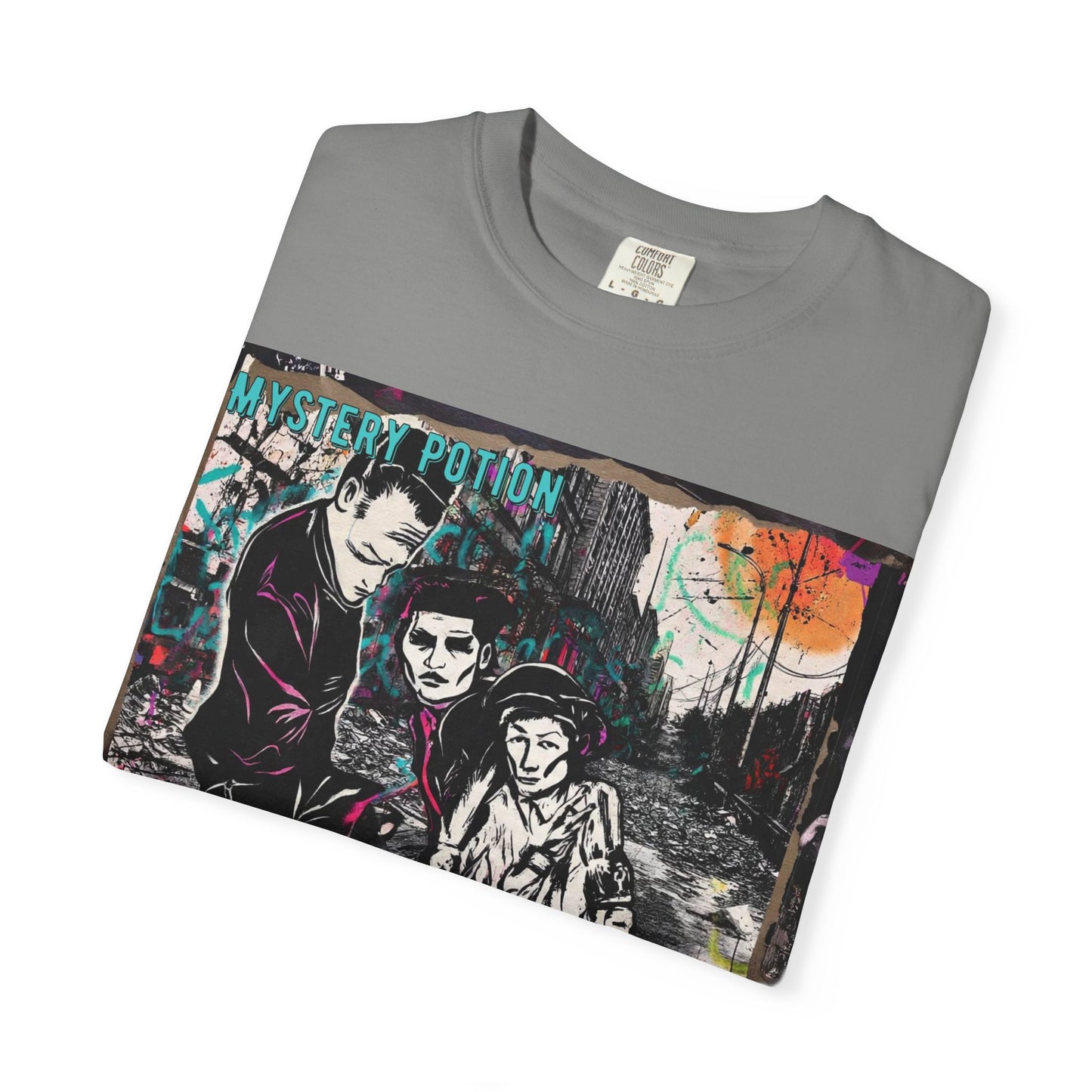 'You Think The World Is Overpopulated' by Mystery Potion, Street Art Unisex T-Shirt - Alternative Fashion, Graphic Tee for Music Lovers, Gifting, Urban Style, Everyday Wear