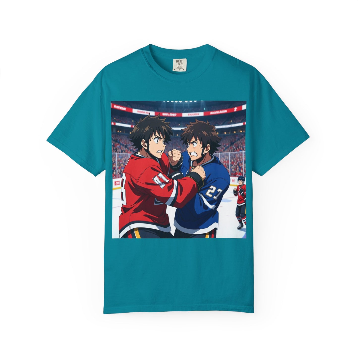 Hockey Fight T-Shirt | Unisex Vintage Graphic Tee | Perfect for Gamers | Gift for Fans | Casual Wear | Anime Rivalry Streetwear