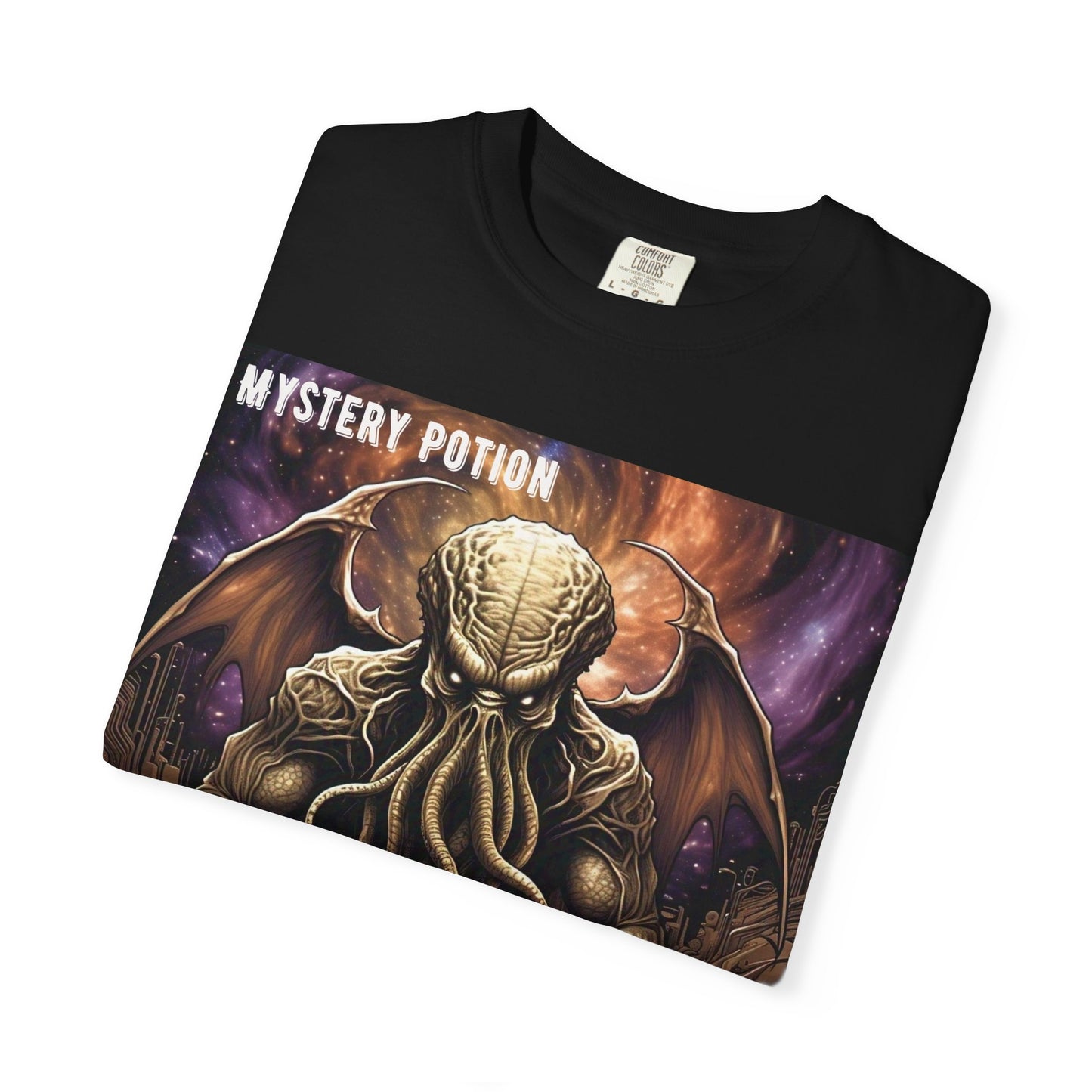 Mystery Potion Unisex T-Shirt, Cthulhu Inspired Tee, Gothic Apparel, Witchy Clothing, Halloween Outfit, Fantasy Fan Gift