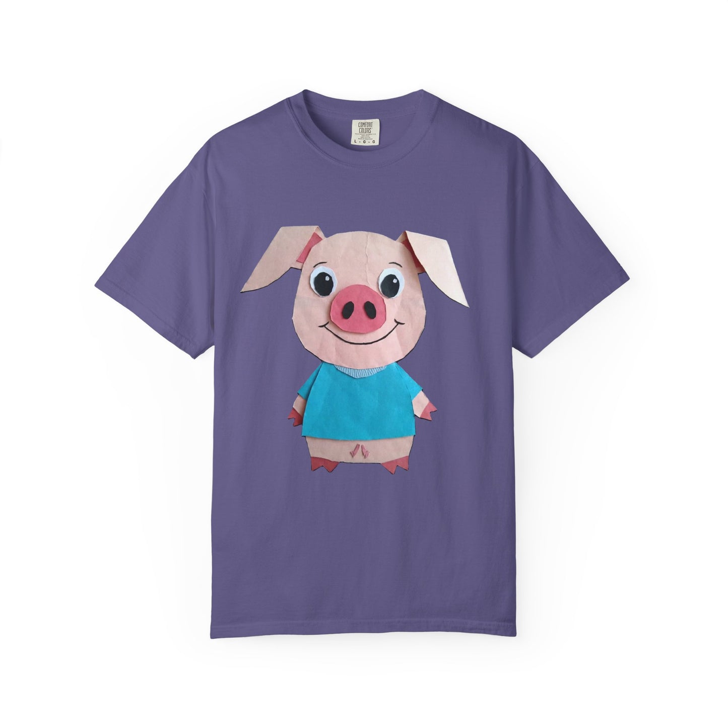 Cute Pig Character T-Shirt, Animal Lover Gift, Funny Graphic Tee, Casual Wear, Farm Themed Shirt