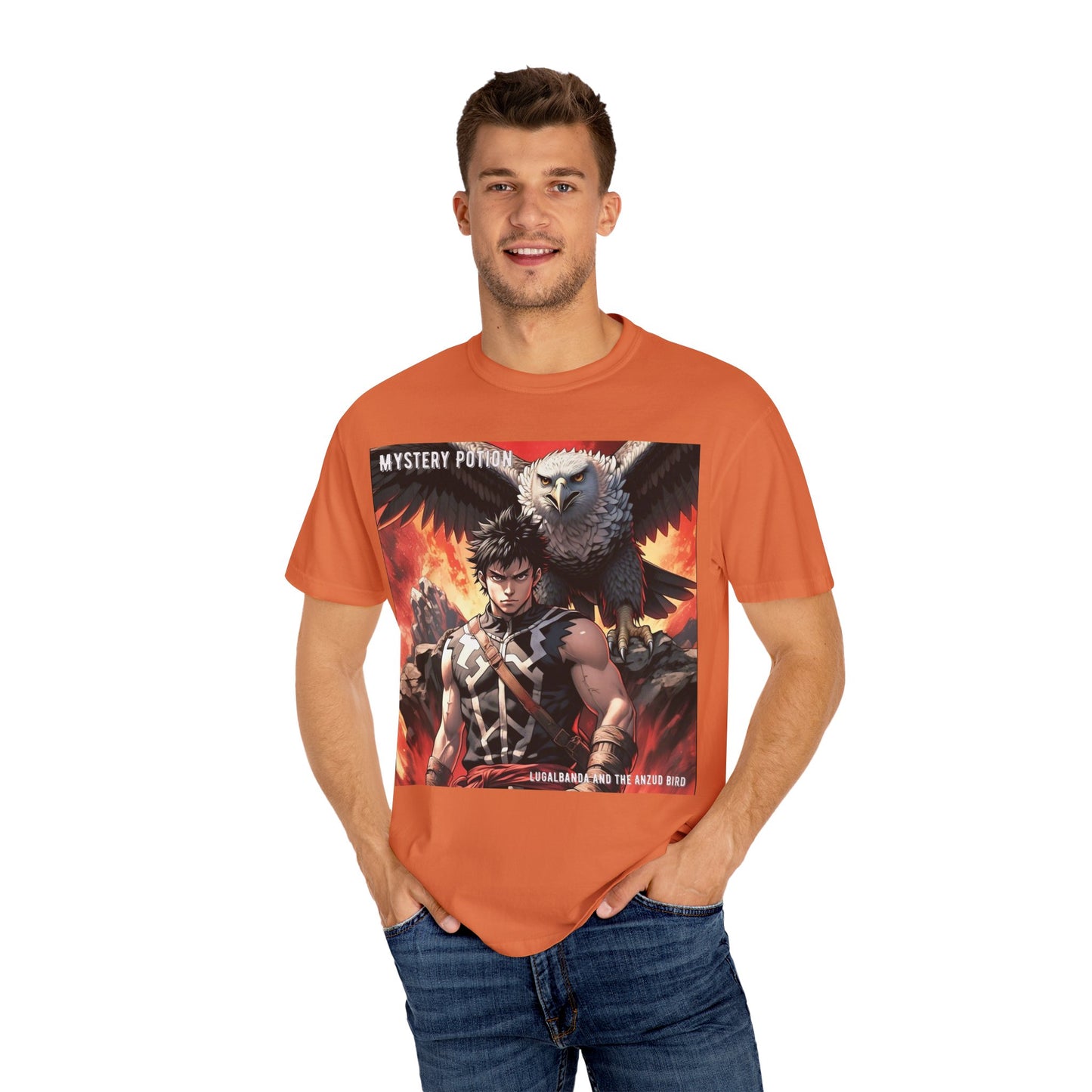 Unisex Anime Graphic T-Shirt, Mystery Potion Art Tee, Vintage Style, Casual Wear, Gift for Fans, Streetwear Apparel