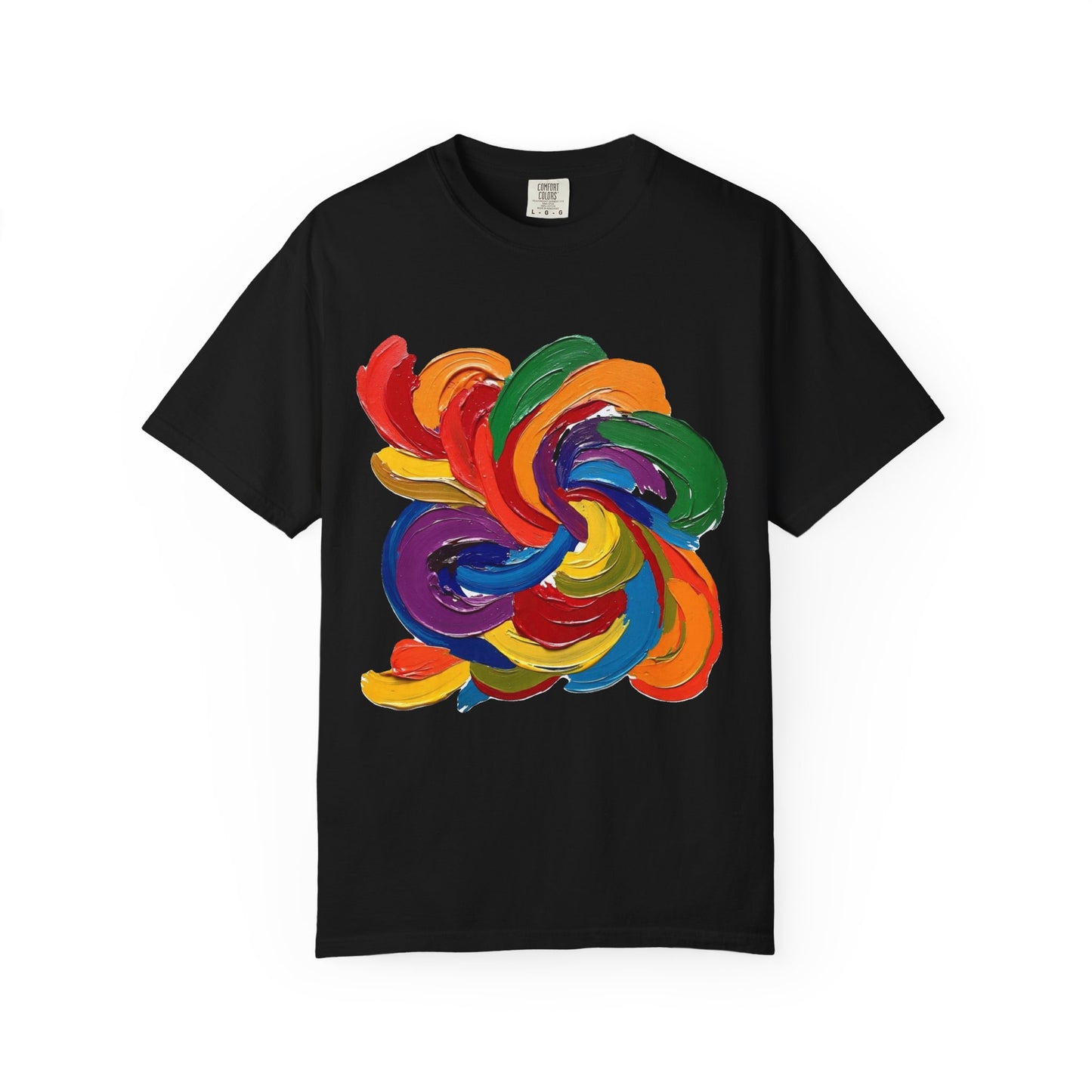 Colorful Swirl Unisex T-Shirt, Vibrant Art Tee, Casual Wear, Gift for Artists, Statement Shirt, Summer Outfit