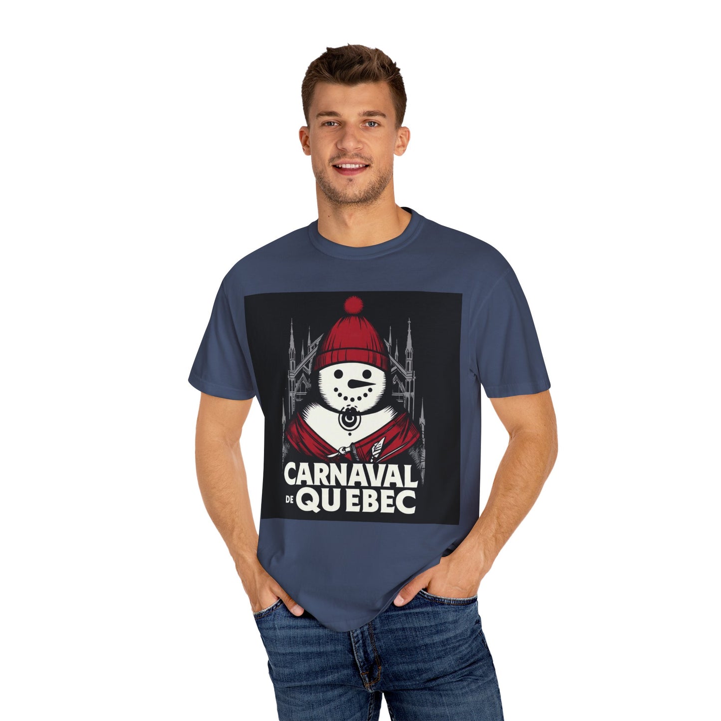Carnaval de Québec Post-Goth T-shirt, Unisex Graphic Tee, Winter Festival Apparel, Holiday Gifts, Comfortable Everyday Wear