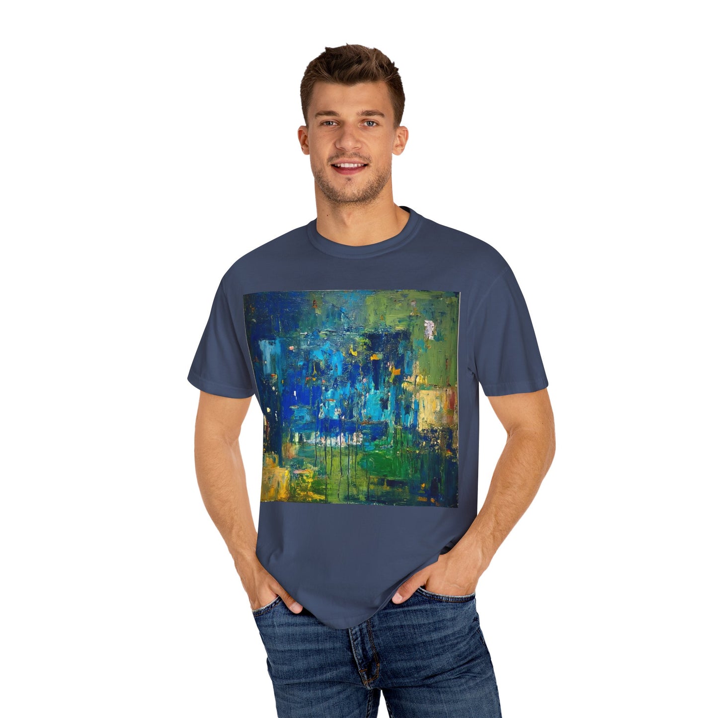 Artistic Unisex T-Shirt, Colorful Abstract Tee, Casual Wear, Gift for Art Lovers, Summer Essential, Unique Graphic Shirt
