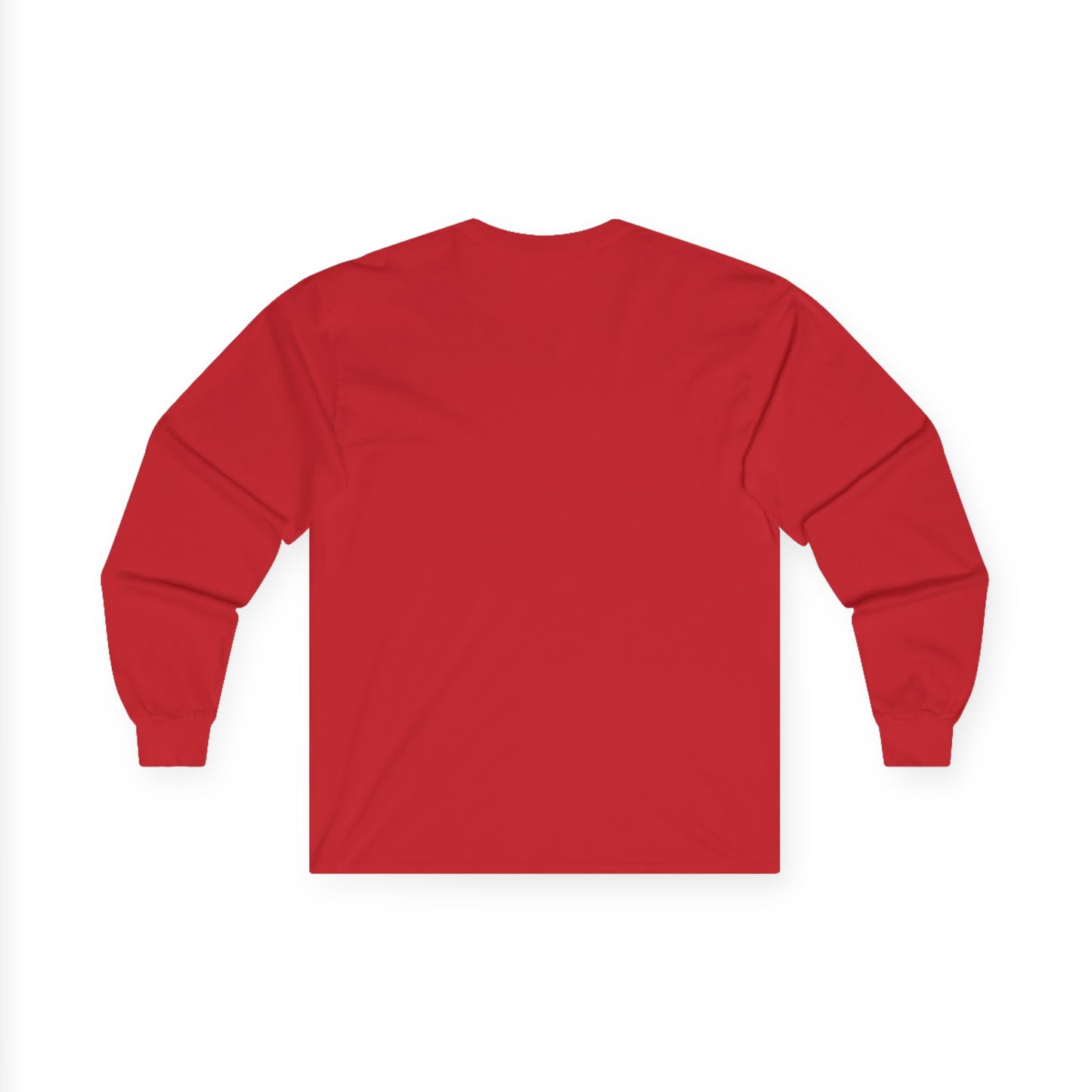 Mystery Potion's 'An Eye For An Eye, And A Tooth For A Tooth' Long Sleeve Tee: Red and Blue Skull Design