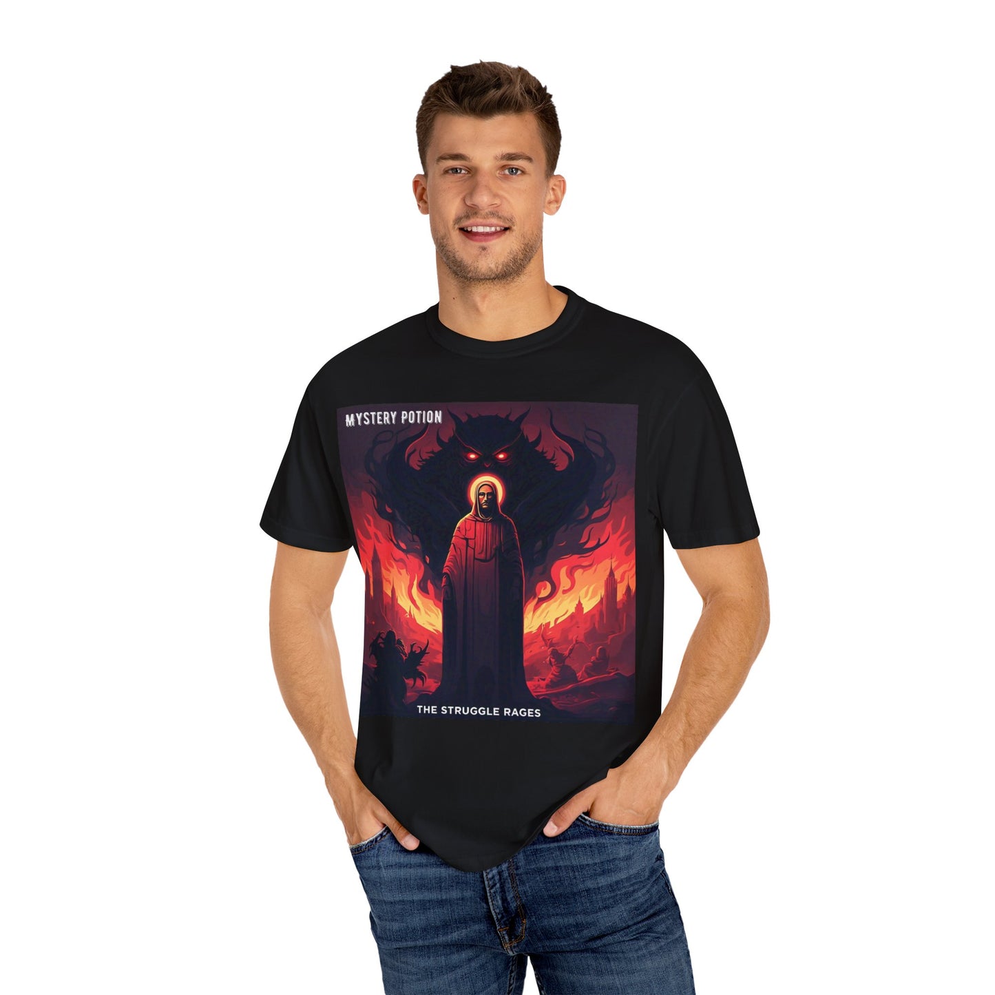 Mystical Struggle Graphic Tee - Perfect for Fans of Fantasy, Unique Gift, Casual Wear, Unisex T-shirt, Graphic Art Clothing