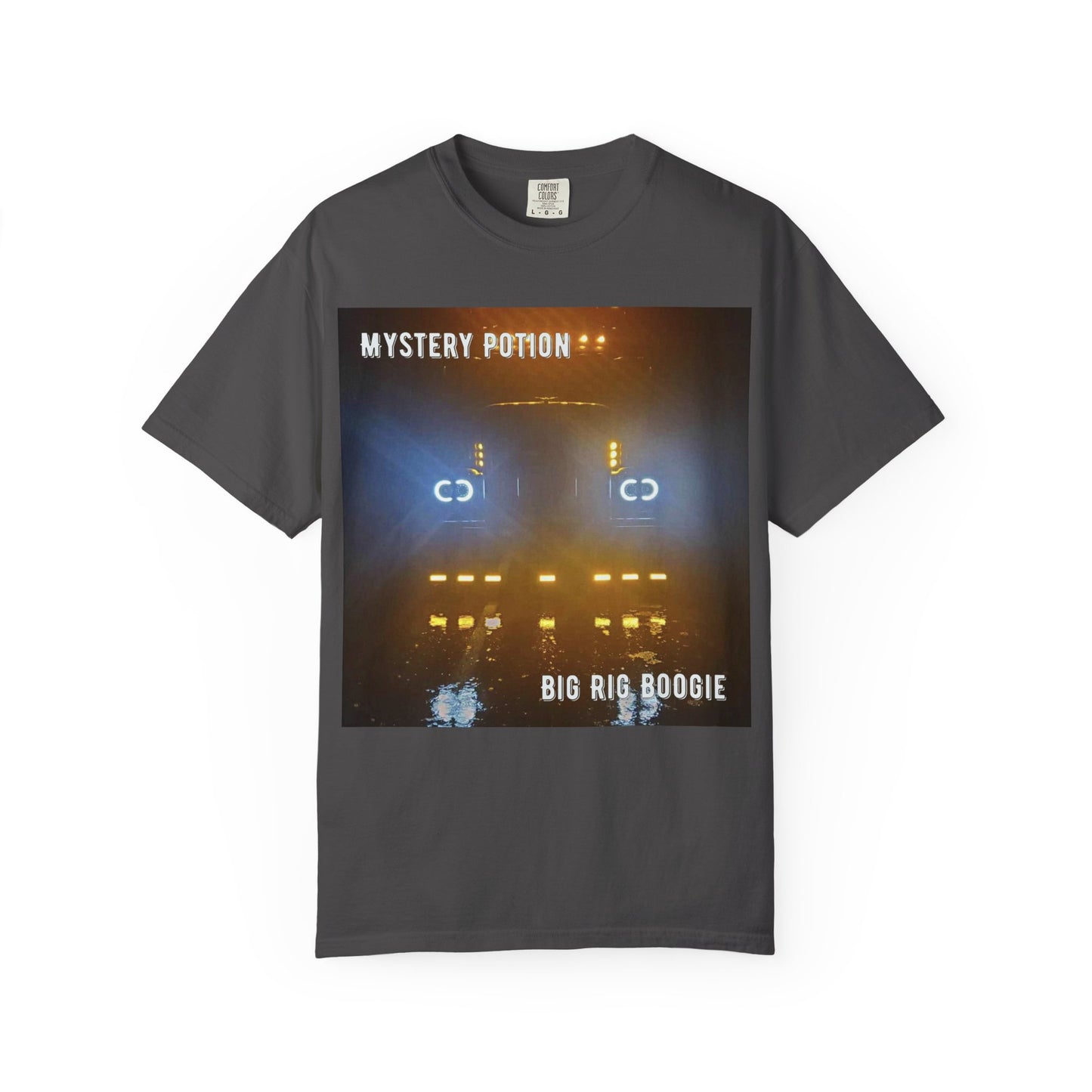 'Big Rig Boogie' by Mystery Potion Unisex Garment-Dyed T-Shirt | Unique Graphic Tee, Music Festival Shirt, Casual Wear, Gift for Friends, Unisex Style
