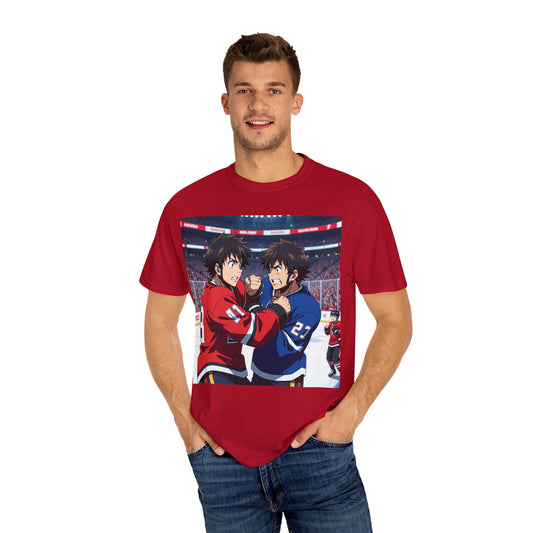 Hockey Fight T-Shirt | Unisex Vintage Graphic Tee | Perfect for Gamers | Gift for Fans | Casual Wear | Anime Rivalry Streetwear