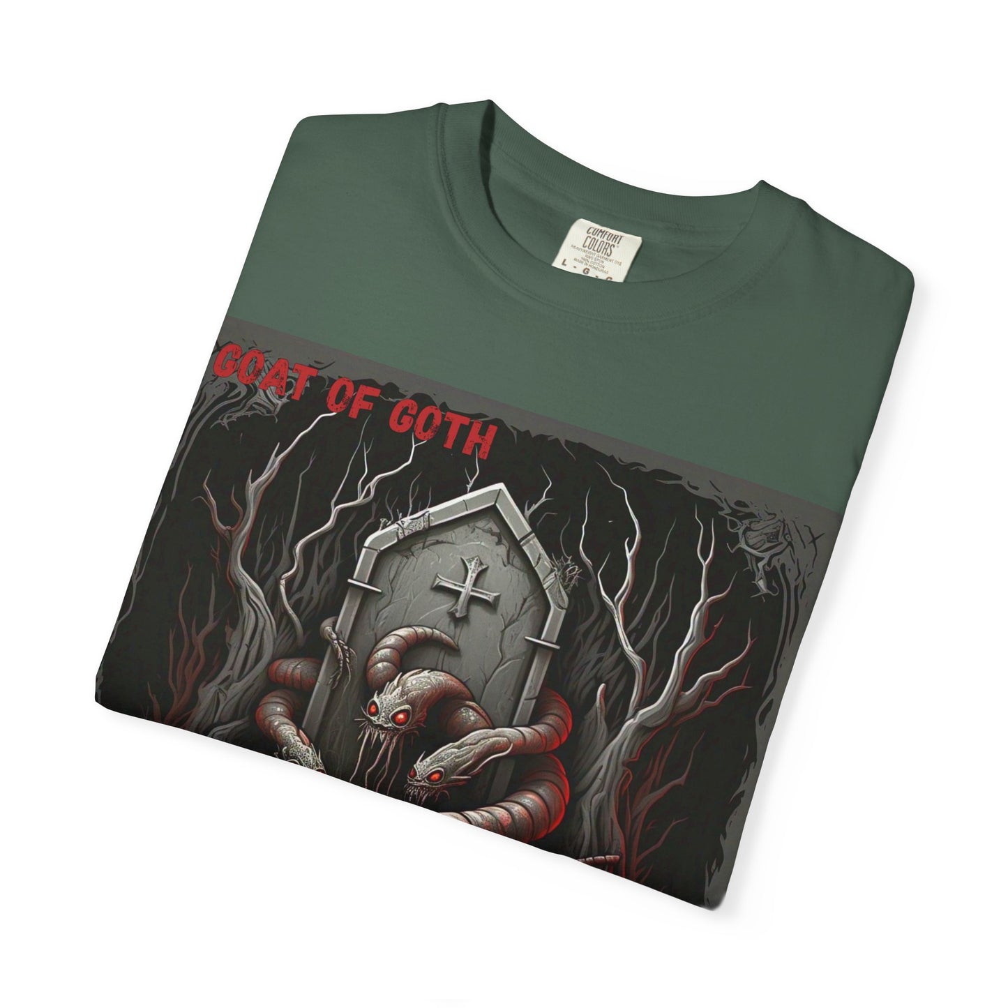 'Ignis An Terra' by GOAT of Goth, Gothic Graphic T-Shirt, Dark Aesthetic Tee, Unisex Halloween Shirt, Unique Gift for Horror Lovers, Casual Everyday Wear