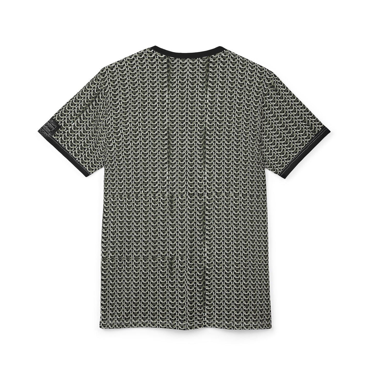 Chain Mail Style Unisex Cut & Sew Tee | Trendy Casual Wear, Unique Graphic Tee, Gift for Him/Her, Everyday Comfort, Perfect for Festivals