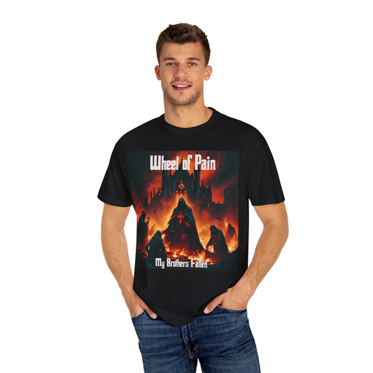 Wheel of Pain Gothic Templar Graphic T-Shirt, Unisex Tee for Fans, Cool Gift for Music Lovers, Halloween Shirt, Retro Vintage Style