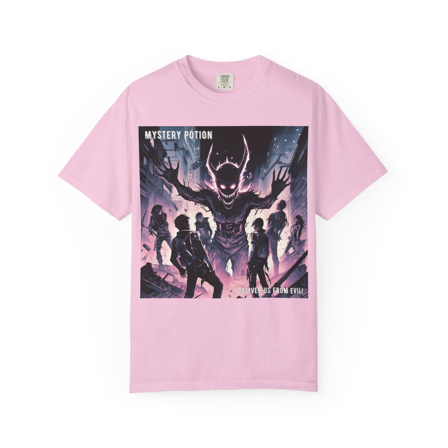 Mystery Potion Evil Satanic Graphic Tee, Unisex T-Shirt for Gamers, Cosplay Costume, Casual Wear, Unique Devilish Gift Idea