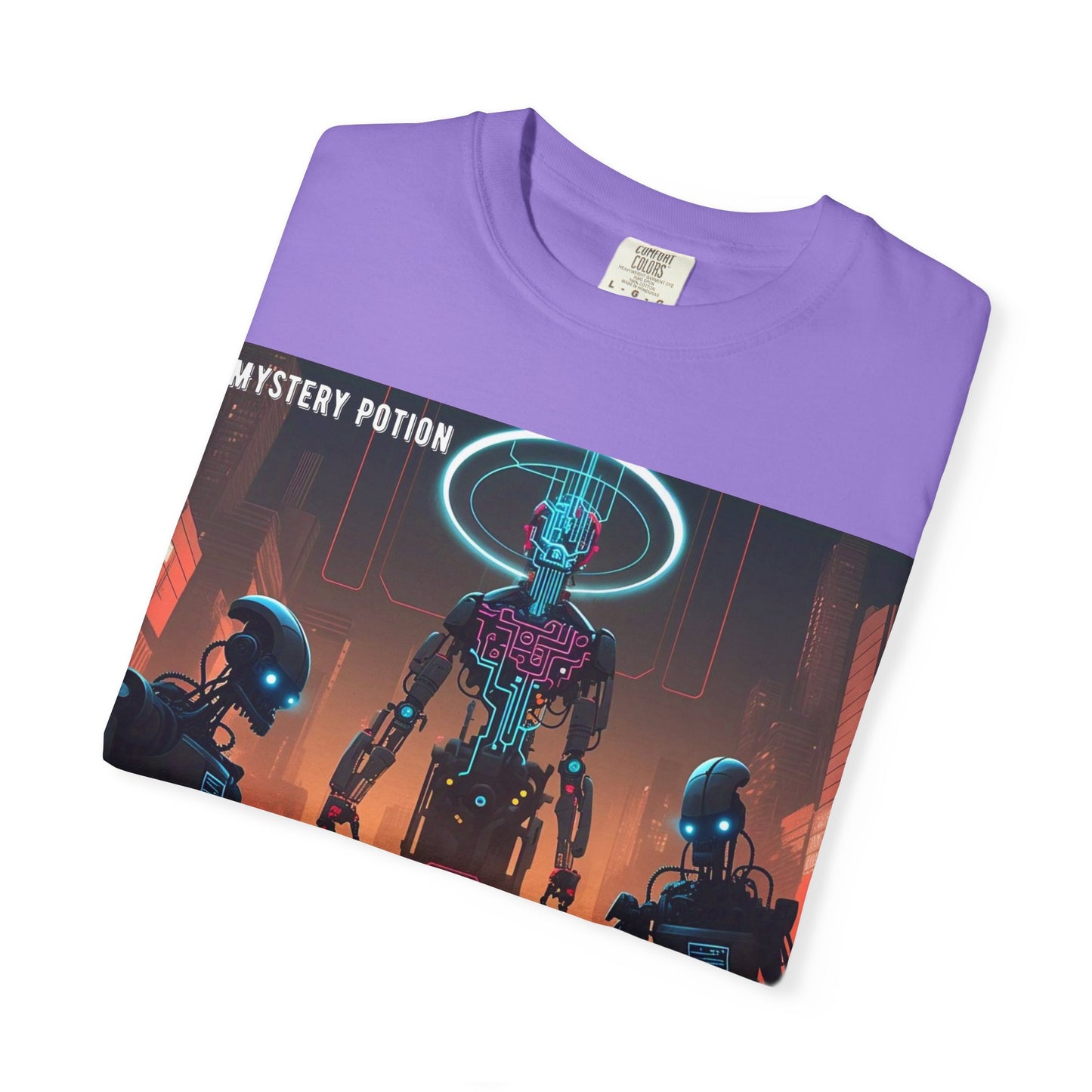 Retro Sci-Fi Graphic T-Shirt, Unisex Casual Tee, Cyberpunk Art Shirt, Gift for Nerds, Vintage Style Tee