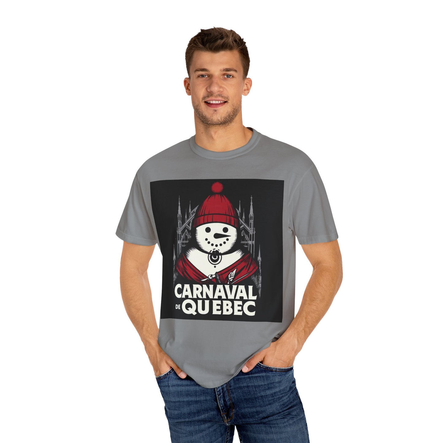 Carnaval de Québec Post-Goth T-shirt, Unisex Graphic Tee, Winter Festival Apparel, Holiday Gifts, Comfortable Everyday Wear