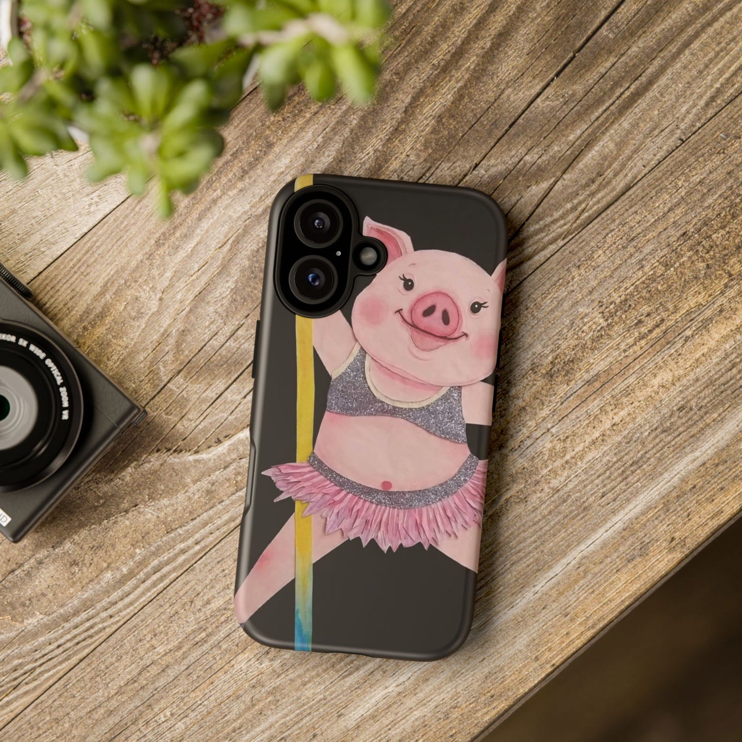 Pole Dancing Pig Tough Cases: Adorable Pig Phone Case for Animal Lovers, Cute Gift, Fun Accessory, Durable Protection, Unique Design