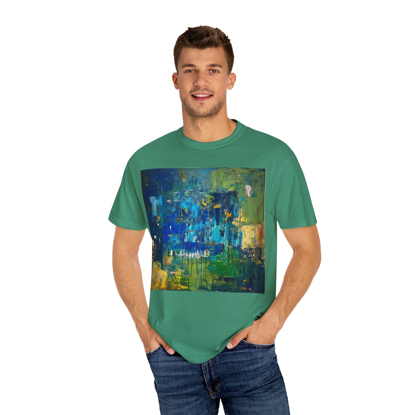Artistic Unisex T-Shirt, Colorful Abstract Tee, Casual Wear, Gift for Art Lovers, Summer Essential, Unique Graphic Shirt