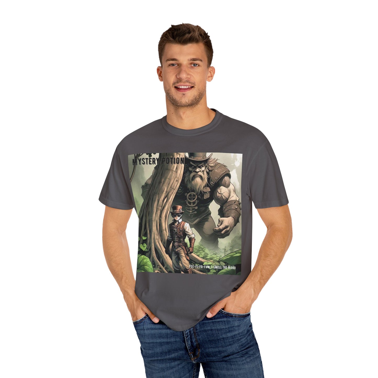 Mystery Potion Adventure T-Shirt, Fantasy Shirt, Unisex Graphic Tee, Gamer Gift, Nature Lover Gift, Cool T-Shirt for Events