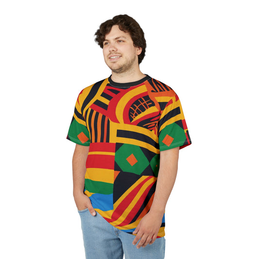 Vibrant Unisex South African Style Graphic Tee | Colorful AOP T-Shirt, Fun Casual Wear, Unique Art Tee, Gift for Art Lovers, Everyday Fashion