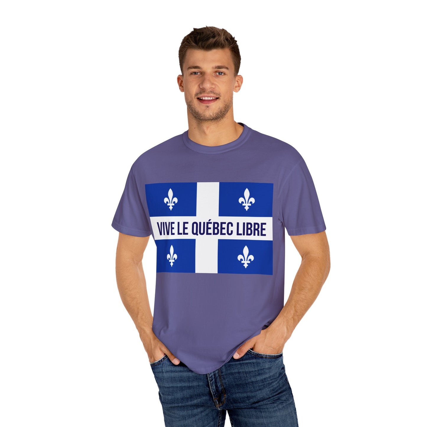 Vive le Québec Libre T-Shirt, Unisex Garment-Dyed Tee for Patriotic Celebrations, Canadian Pride Shirt, Quebec Independence Day [...]