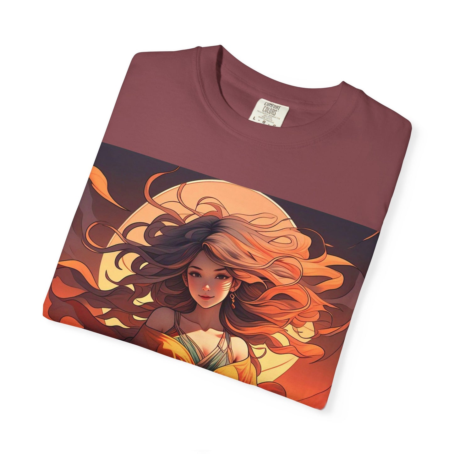 Mystical Autumn Goddess T-shirt, Enchanted Graphic Tee, Boho Style Apparel, Art Inspired Top, Unique Gift for Her, Festival Fashion