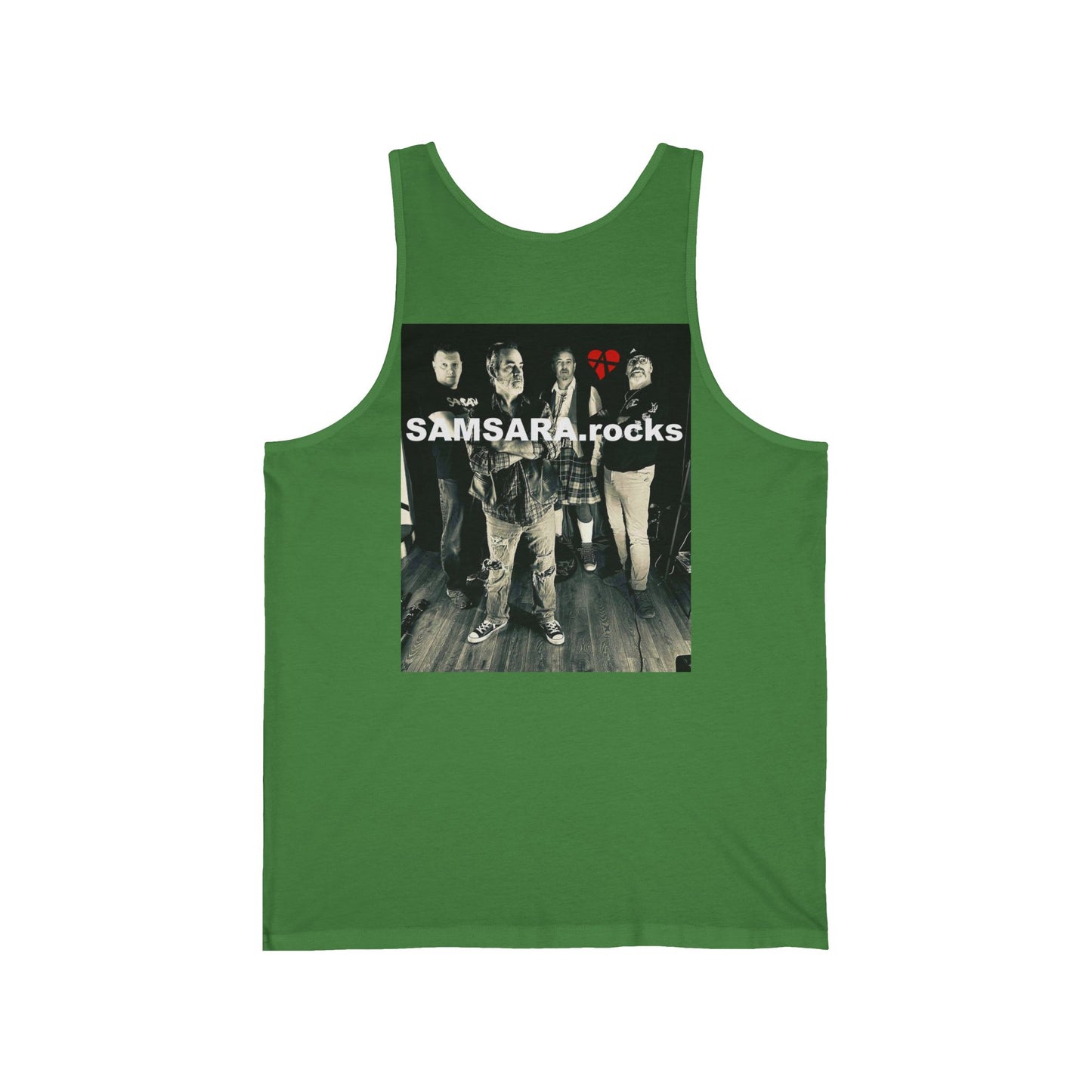 Samsara Rocks Love Anarchy Unisex Jersey Tank - Perfect for Concerts, Festivals, Music Lovers, Summer Wear, Casual Outings