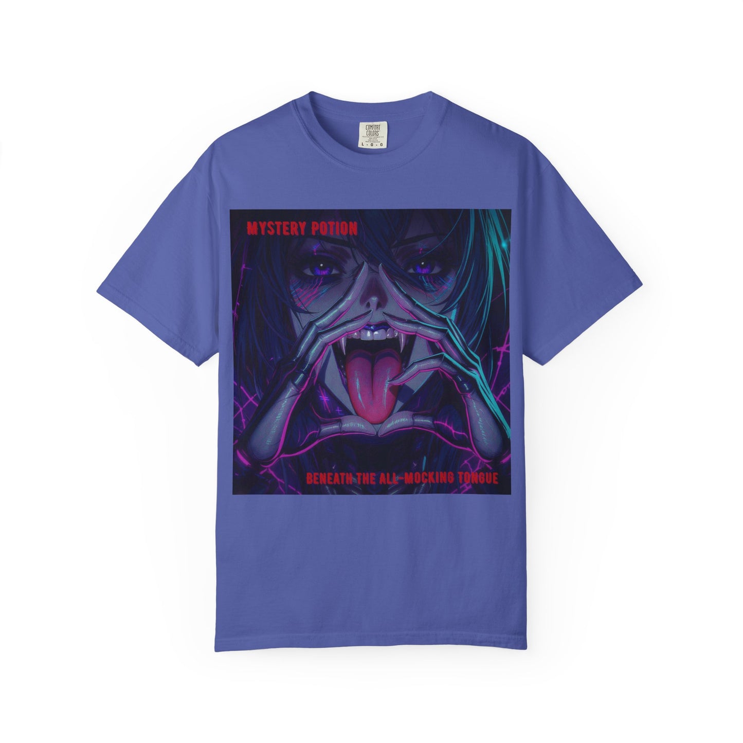 'Beneath The All-Mocking Tongue' by Mystery Potion Unisex Garment-Dyed T-shirt