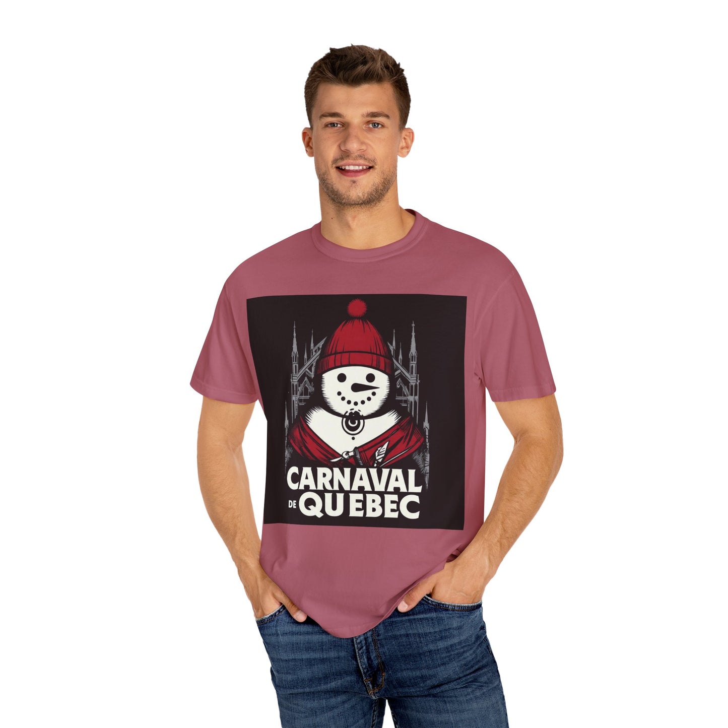 Carnaval de Québec Post-Goth T-shirt, Unisex Graphic Tee, Winter Festival Apparel, Holiday Gifts, Comfortable Everyday Wear