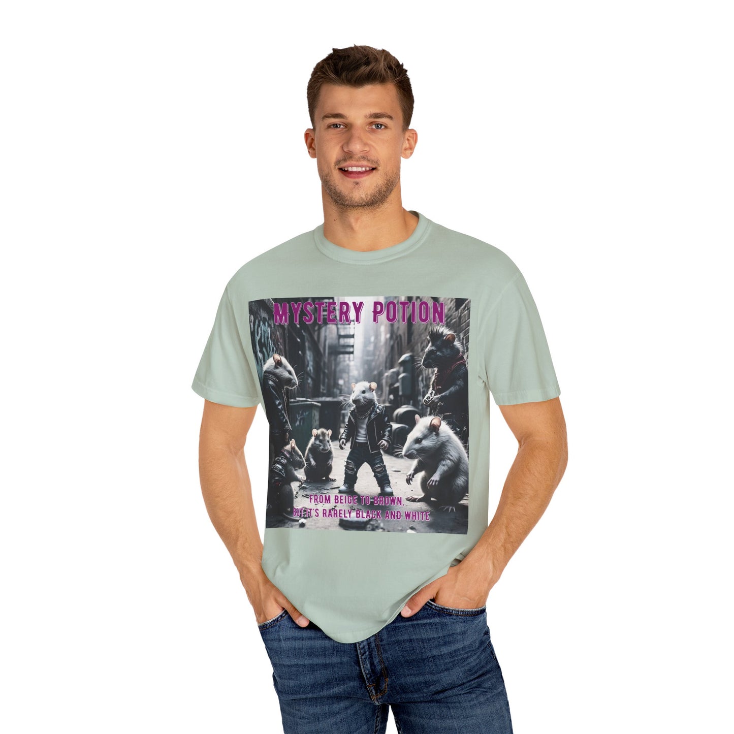 'From Beige to Brown, but it's Rarely Black and White' by Mystery Potion, Anti-Racism Statement Unique Graphic Tee, Mystery Potion's Unity in Diversity Unisex T-Shirt, Casual Wear, Festival Fashion, Summer Style