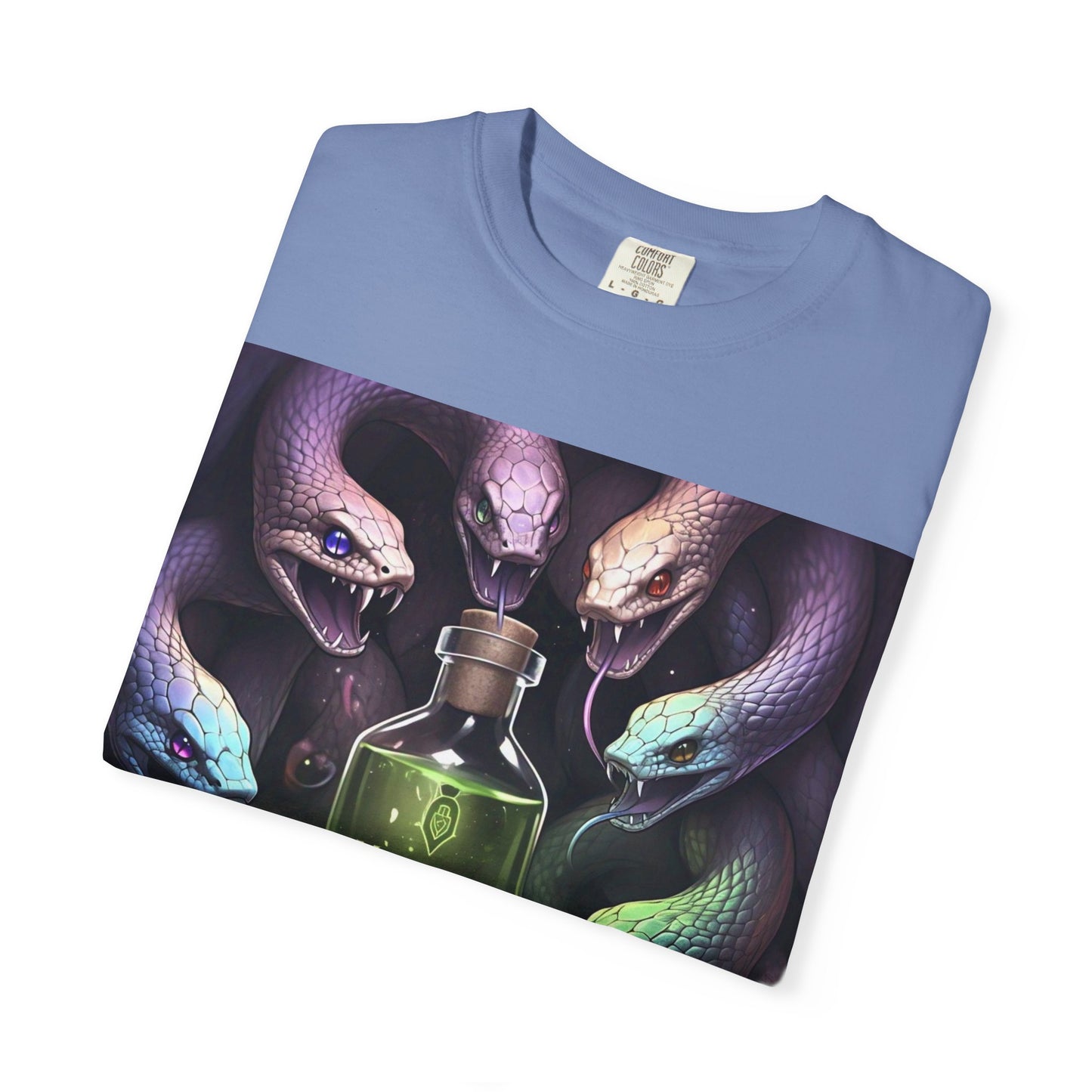 'Poking Sticks At Snakes' by Mystery Potion, Unisex T-shirt | Snakes Design | Perfect for Halloween, Gifts, Cozy Wear, Unique Apparel, Vintage Vibe