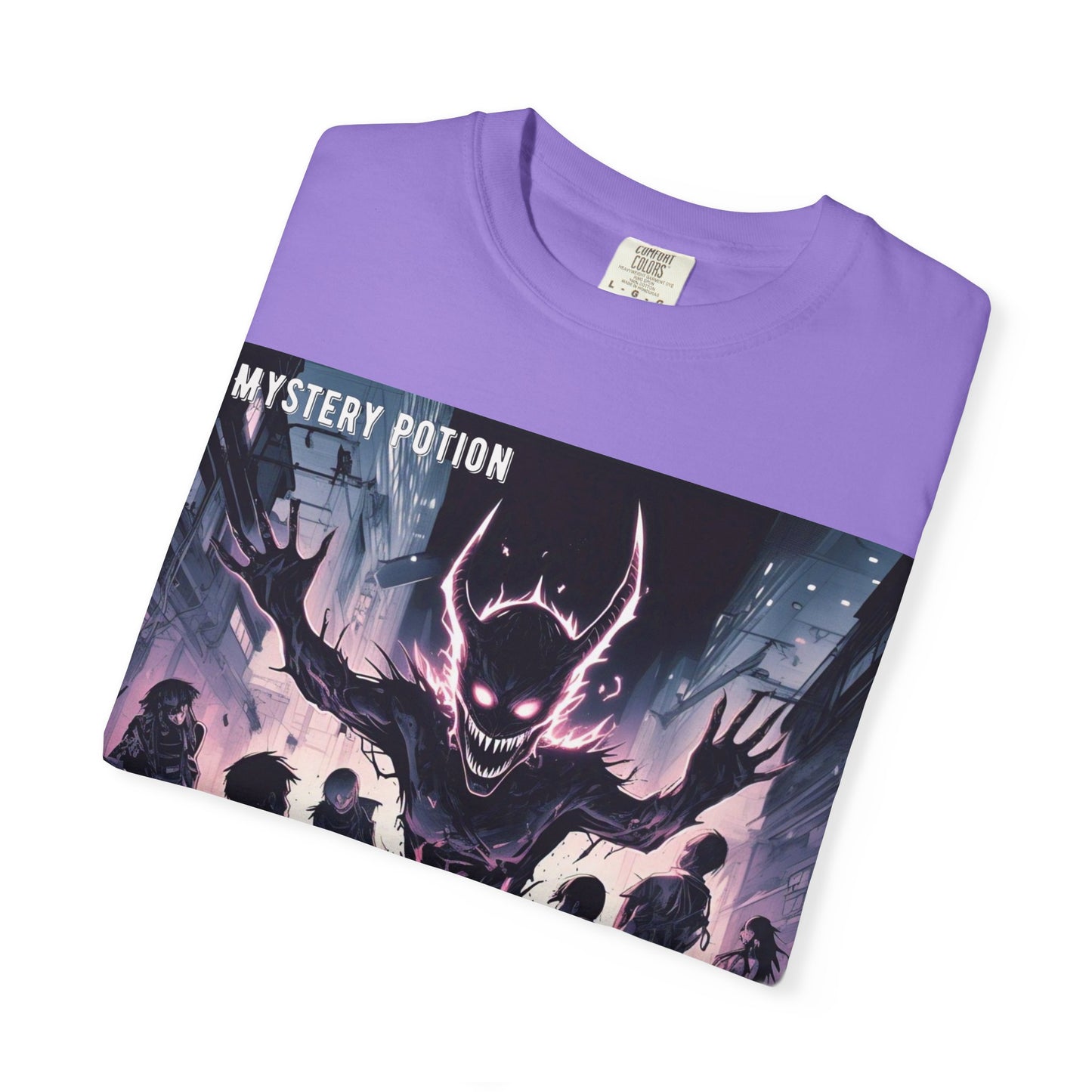 Mystery Potion Evil Satanic Graphic Tee, Unisex T-Shirt for Gamers, Cosplay Costume, Casual Wear, Unique Devilish Gift Idea