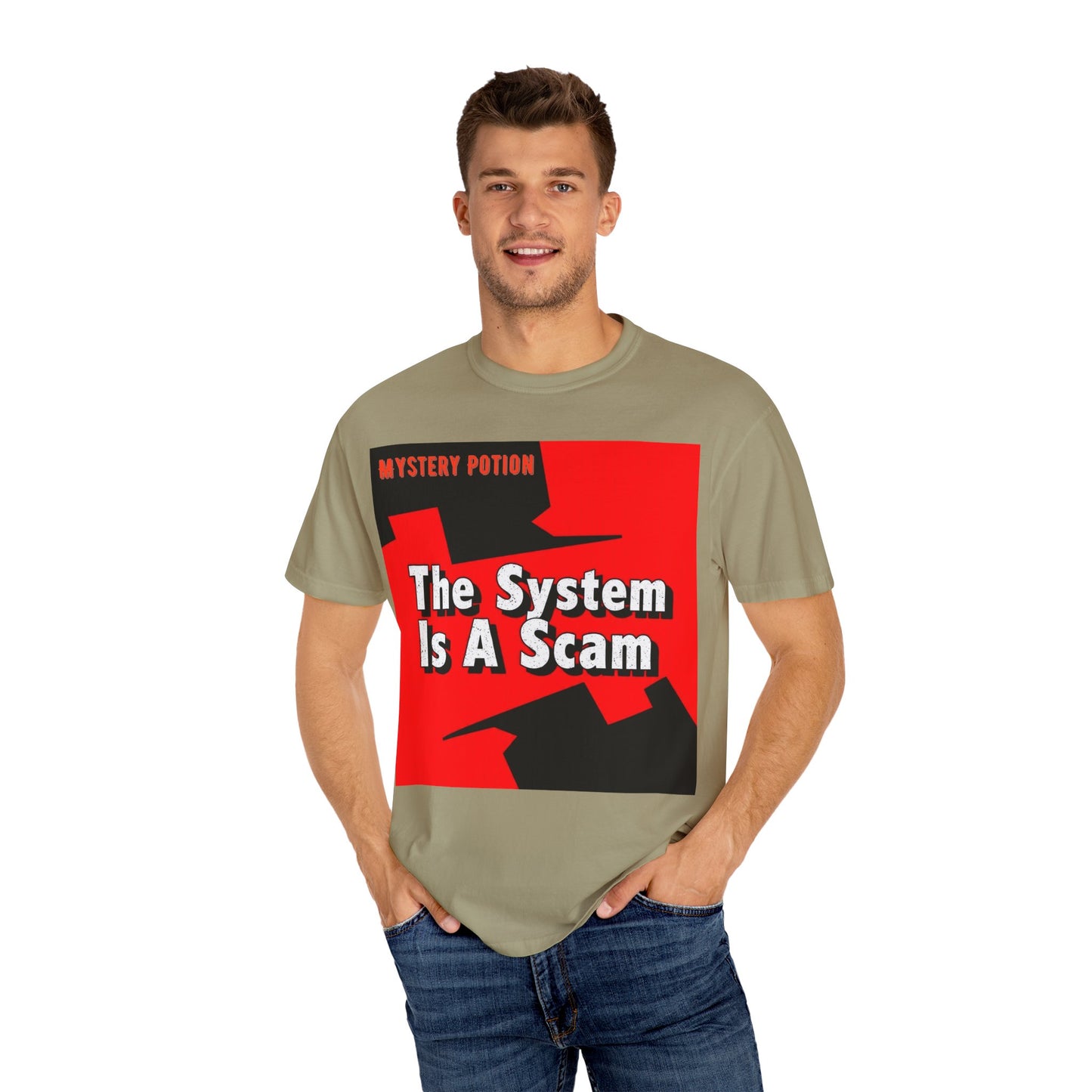 'The System Is A Scam' by Mystery Potion Unisex T-shirt, Casual Wear, Statement Tee, Gift for Activists, Trendy Apparel