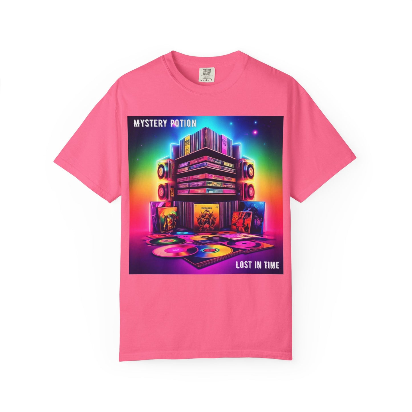 Lost In Time Vintage Vibe T-Shirt - Mystery Potion Graphic Tee, Unisex Casual Wear, Retro Music Lovers, Festival Apparel, Gift Idea
