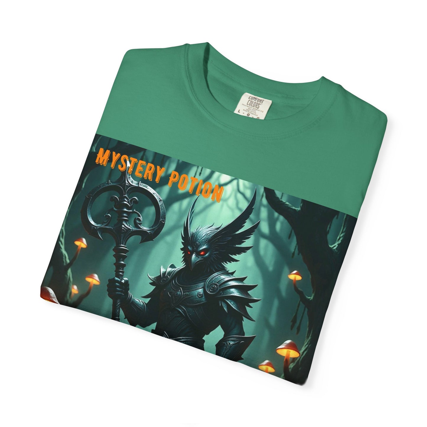 Mystical Āv-Maker Unisex Garment-Dyed T-shirt, Fantasy Apparel, Gift for Gamers, Witchy T-shirt, Mystery Potion Design, Unisex Tee