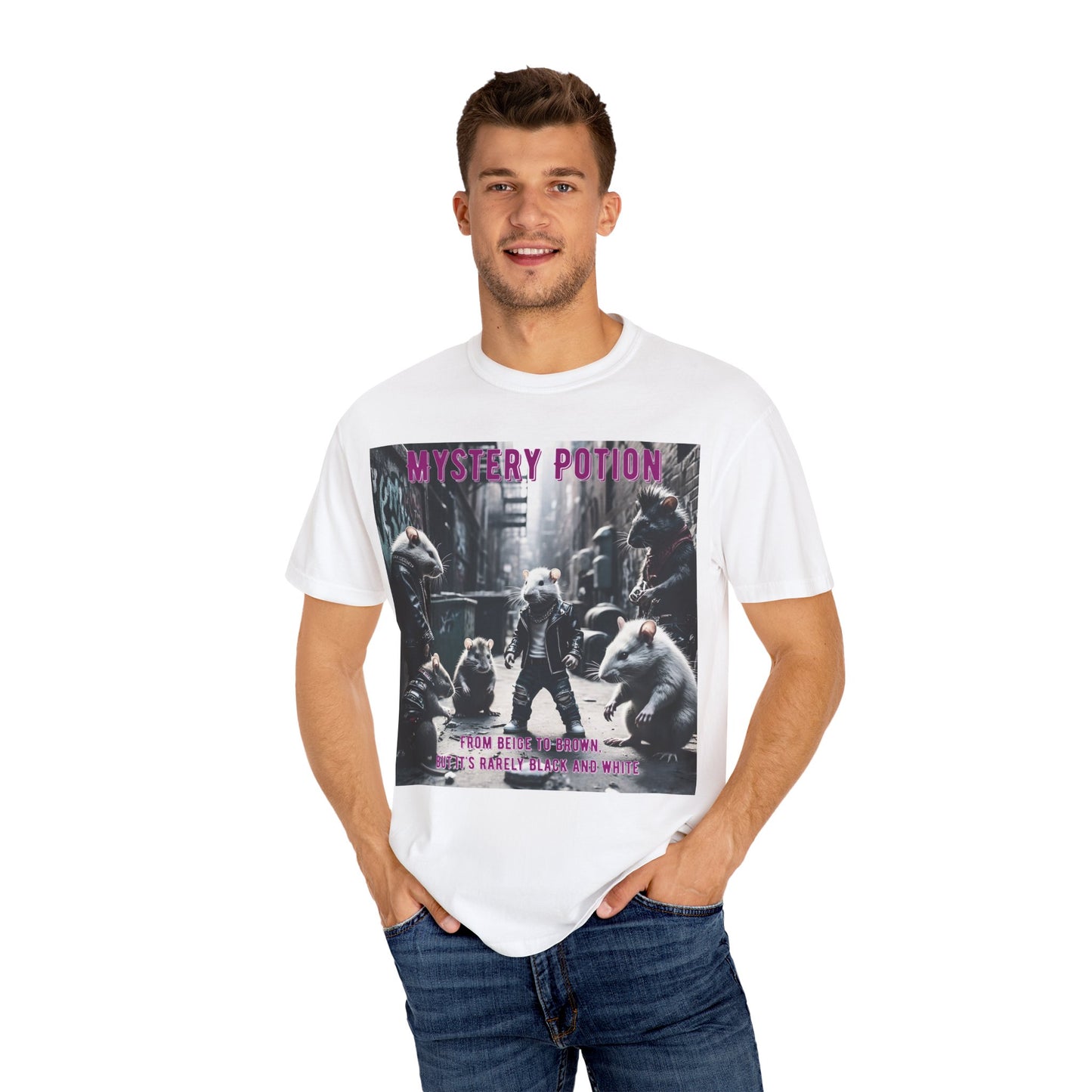 'From Beige to Brown, but it's Rarely Black and White' by Mystery Potion, Anti-Racism Statement Unique Graphic Tee, Mystery Potion's Unity in Diversity Unisex T-Shirt, Casual Wear, Festival Fashion, Summer Style